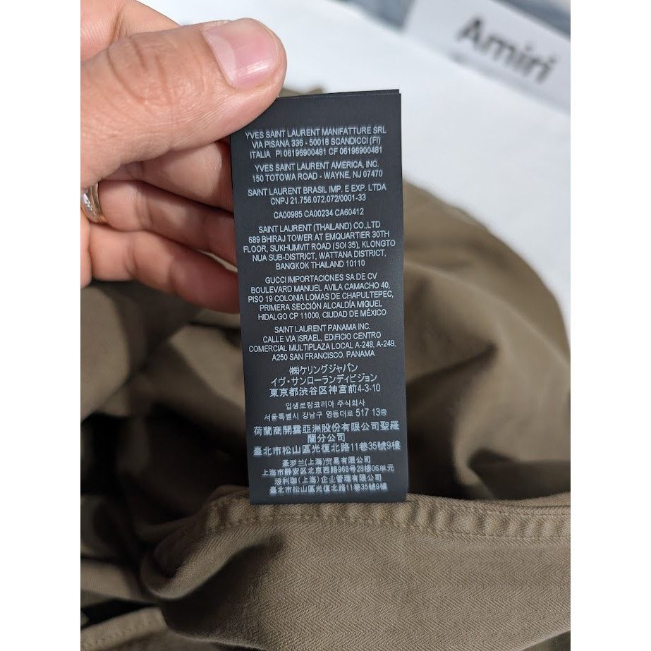 Saint Laurent Paris o1rshd1 Classic Western Shirt in Khaki Dyeing Stonewa Size US L / EU 52-54 / 3 - 17 Thumbnail