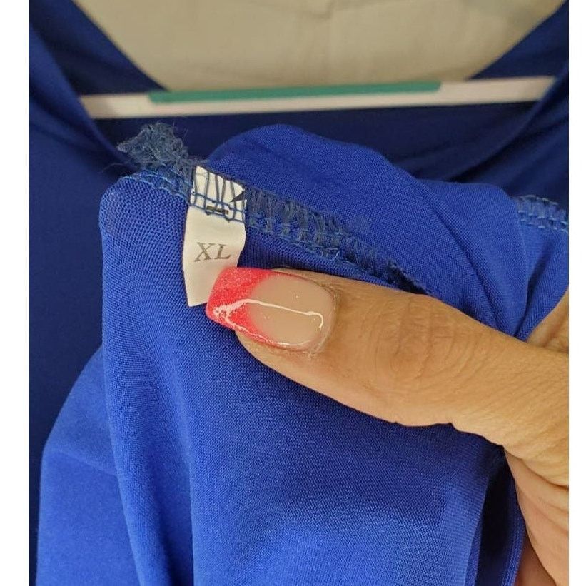Other Blue Off-Shoulder Bondage Dress with Pockets Size XL Size XL / US 12-14 / IT 48-50 - 3 Thumbnail