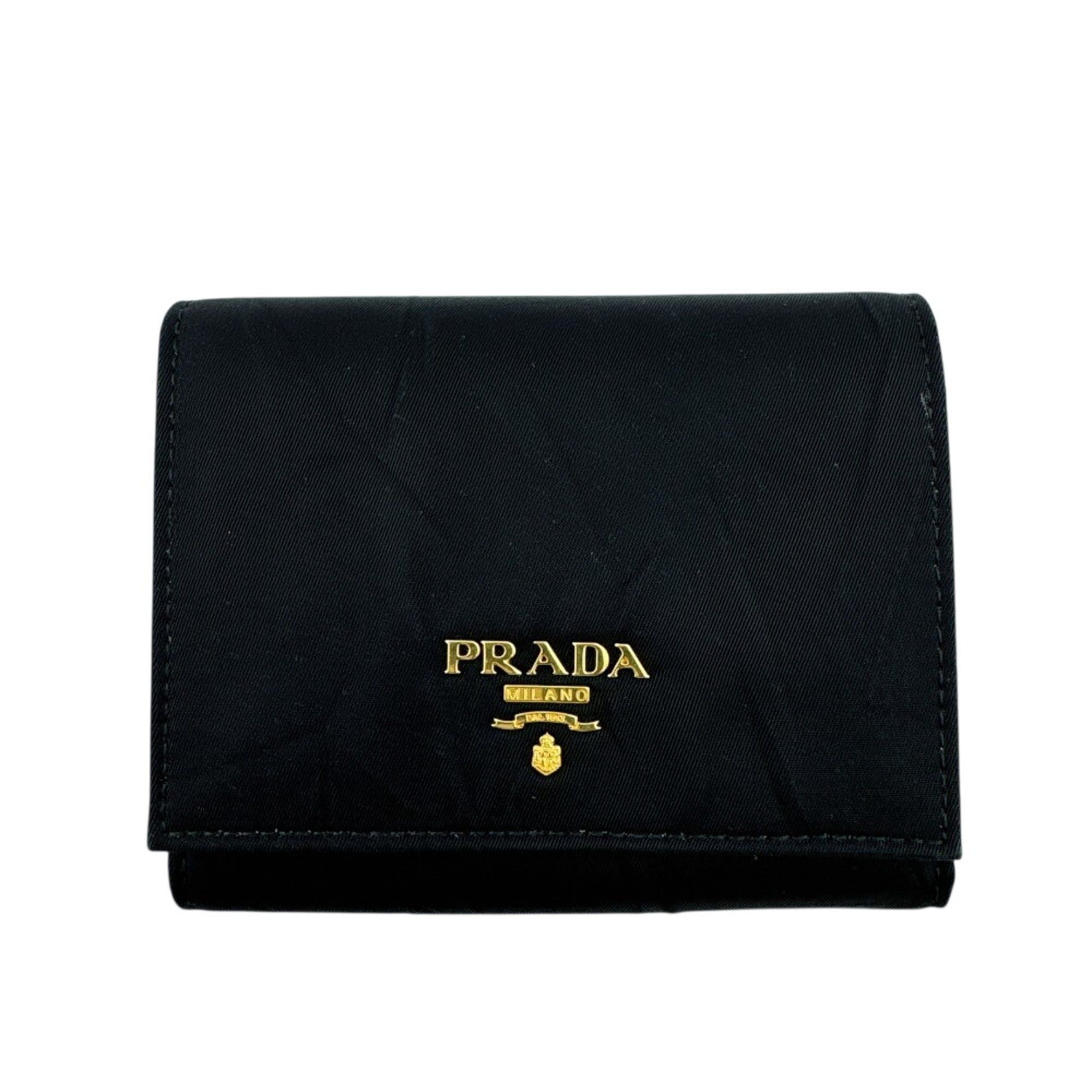 Prada PRADA Compact Wallet, Tri-fold Black Size ONE SIZE - 1 Thumbnail
