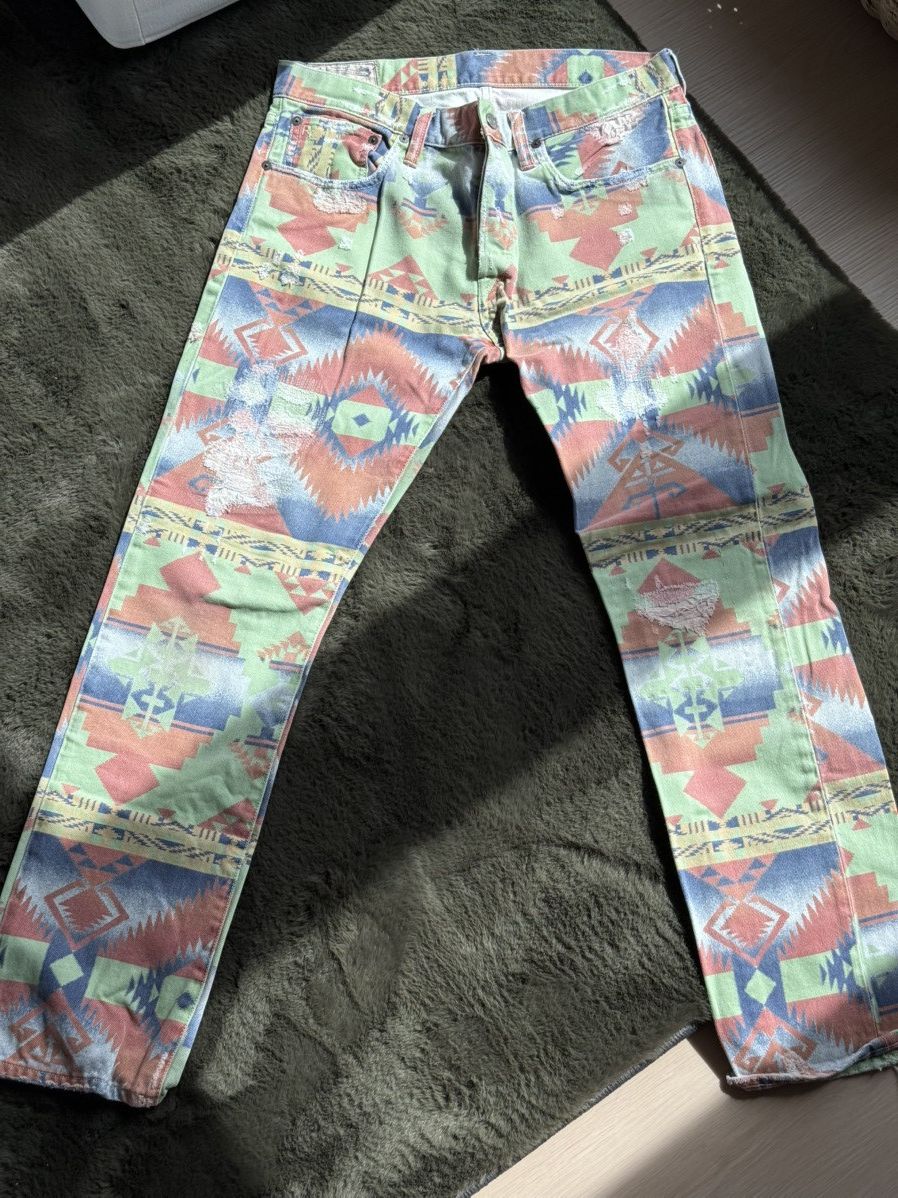 Polo Ralph Lauren Vintage Ralph Lauren Aztec Jeans Size US 32 / EU 48 - 1 Preview