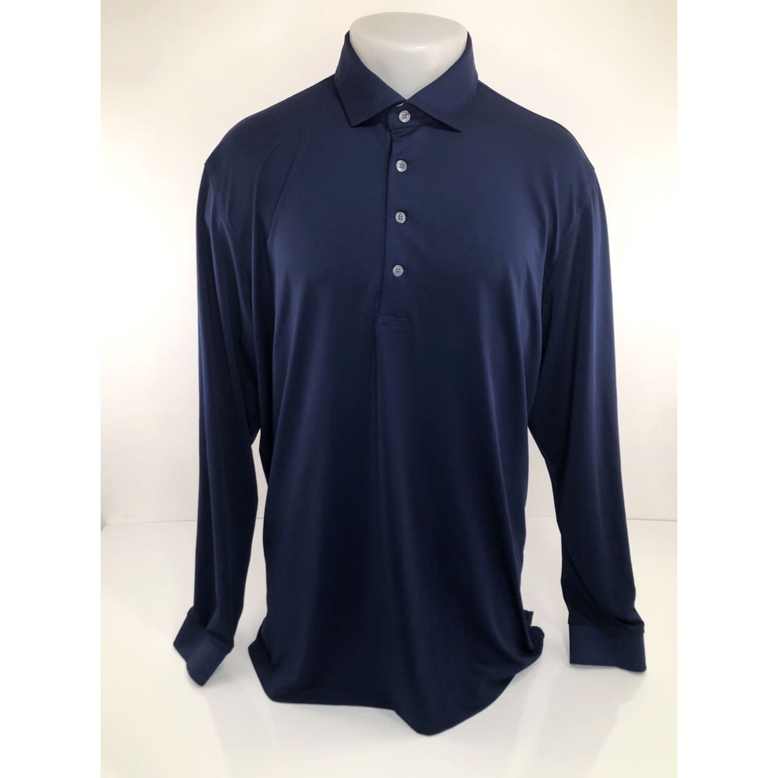 Vintage GREYSON Polo Long Sleeve Performance Golf Shirt XL Blue Mens Size US XL / EU 56 / 4 - 2 Thumbnail