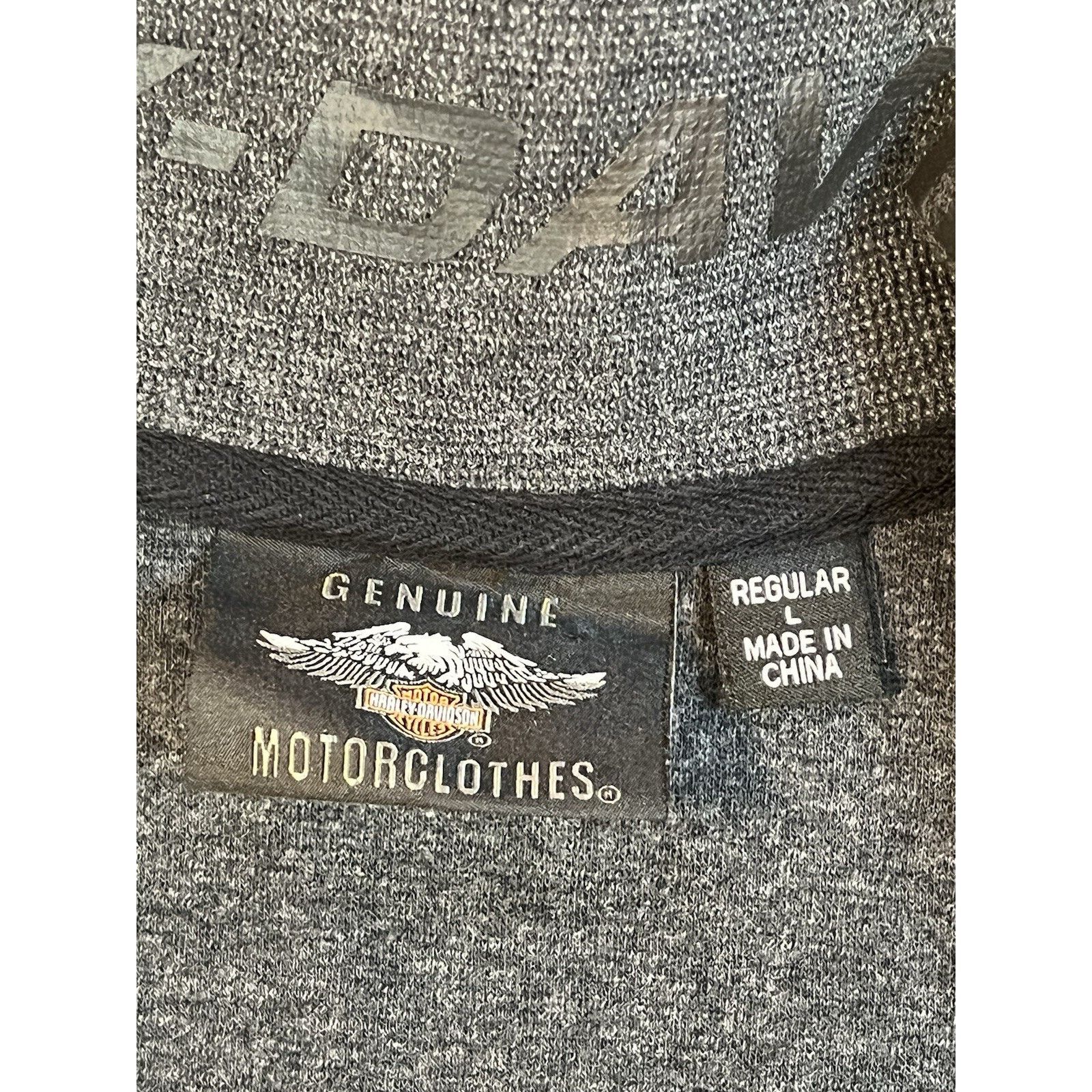 Harley Davidson Harley Davidson 1/4 Zip Up Mens L Gray/Black Pullover Size US L / EU 52-54 / 3 - 3 Thumbnail