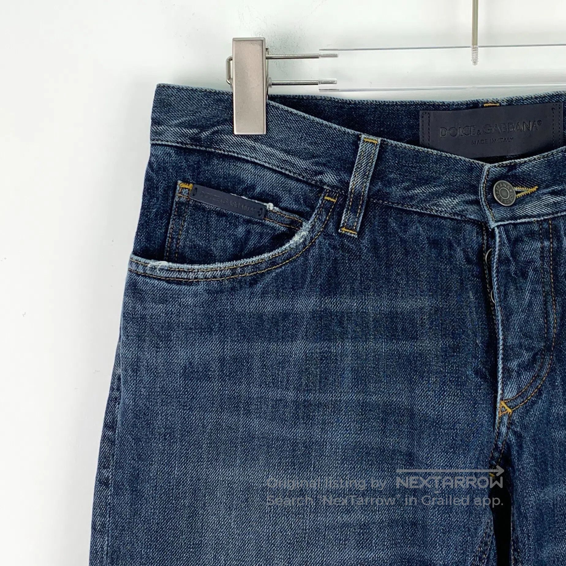Dolce & Gabbana Dolce Gabbana Dark Blue Washed Destroyed Design Casual Den Size US 28 / EU 44 - 3 Thumbnail