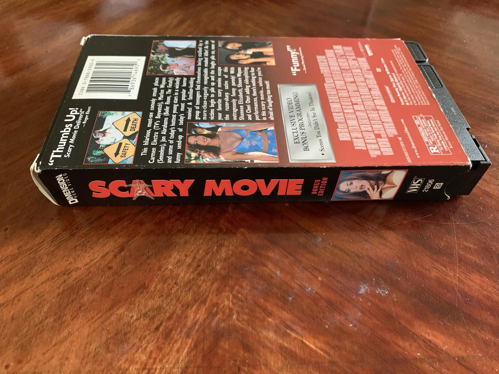 Other Scary Movie VHS Tape Rated R. Dimension Home Video Size ONE SIZE - 6 Thumbnail