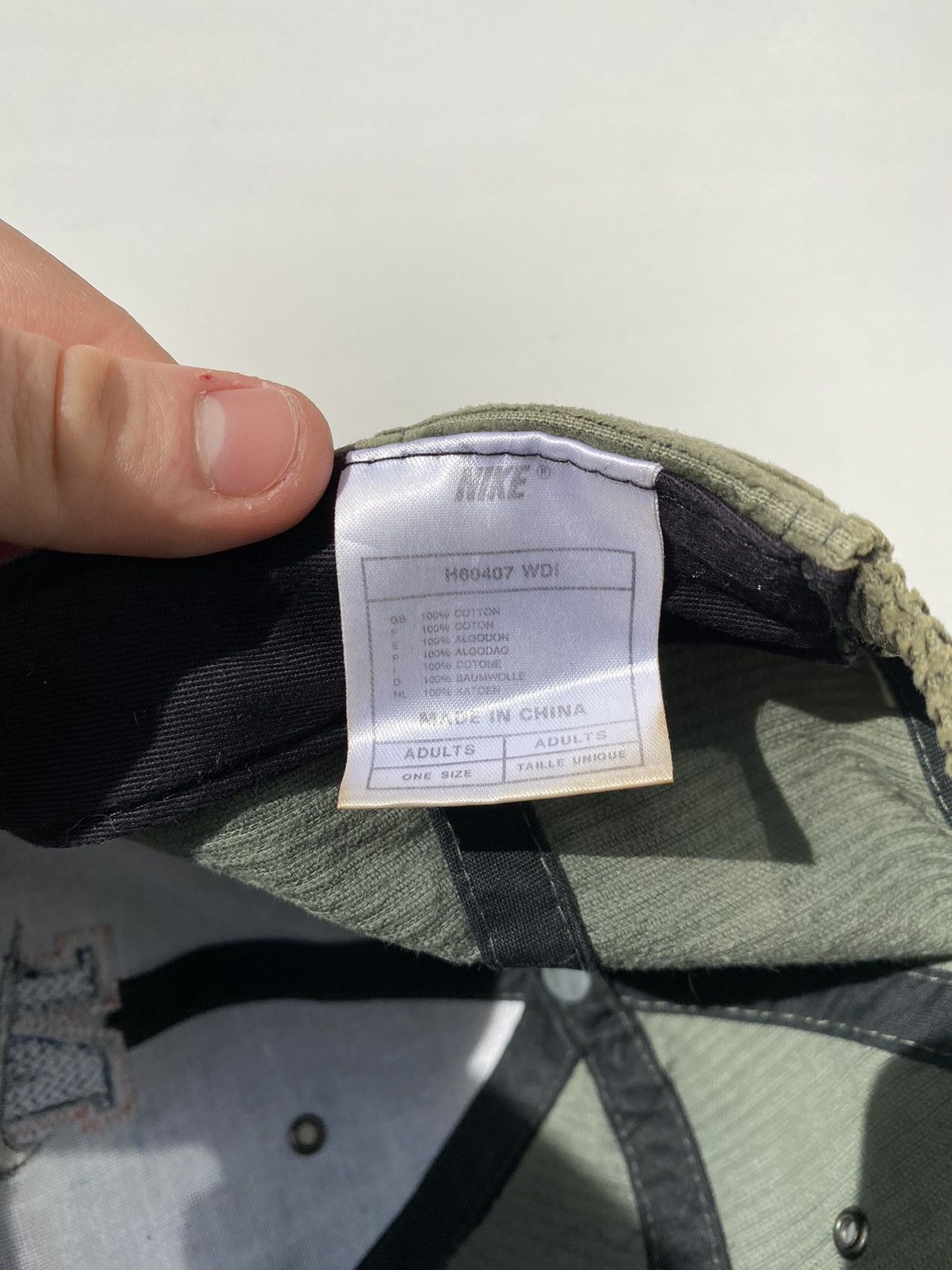 Nike × Vintage Vintage 90s Nike Corduroy Swoosh Snapback Hat Size ONE SIZE - 6 Thumbnail