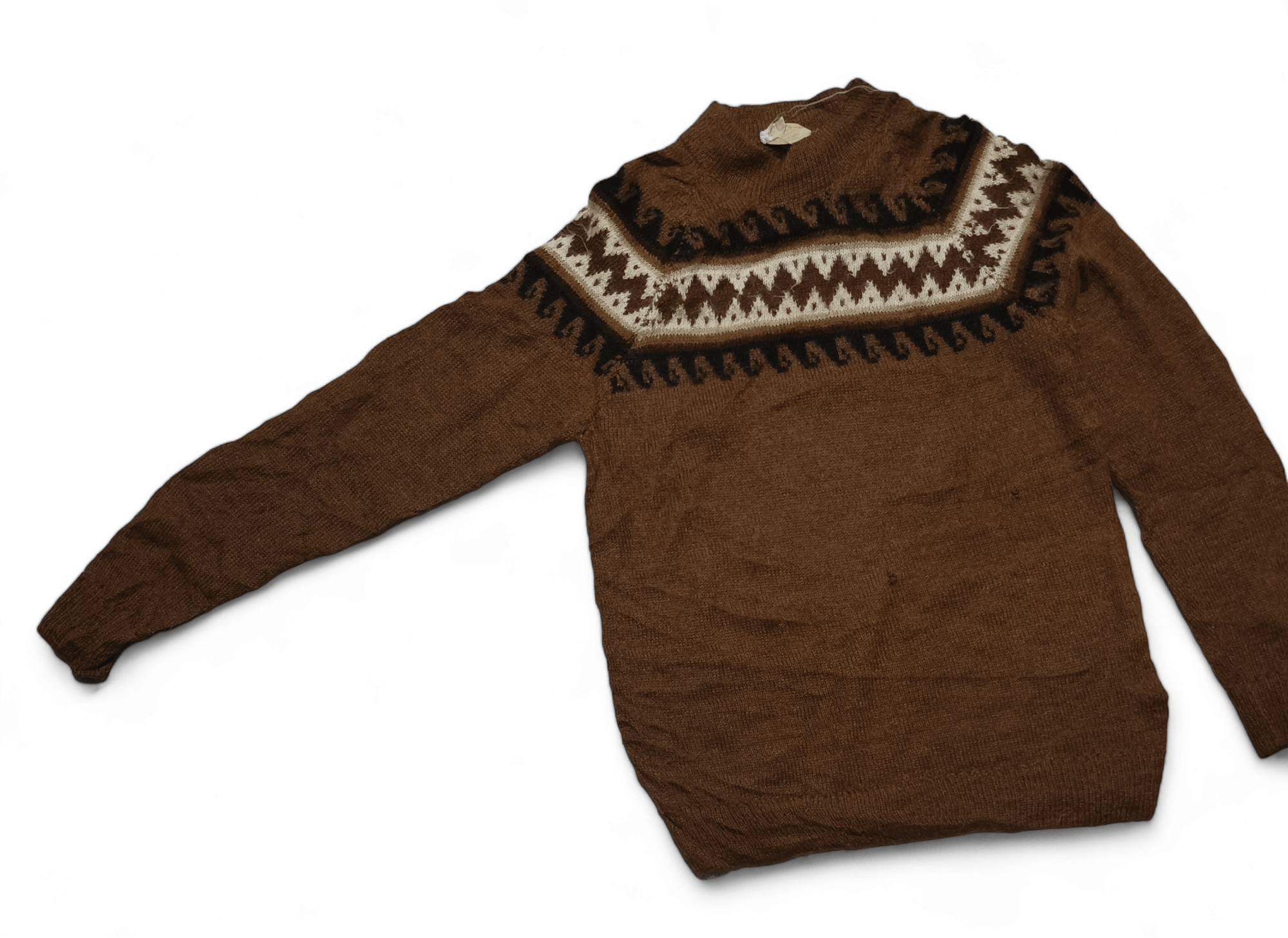 Other Vintage 40s 50s Hand Made Knit Wool Crewneck Sweater Size US M / EU 48-50 / 2 - 5 Thumbnail