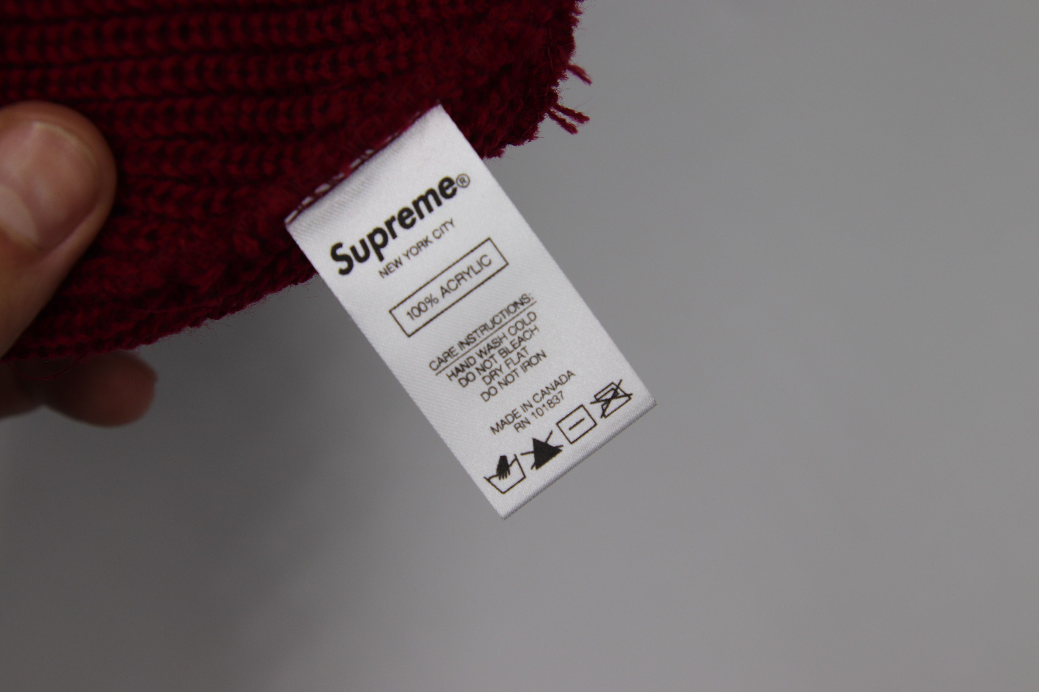 Supreme Supreme Heather Loose Gauge Beanie Heather Maroon (FW17) Size ONE SIZE - 3 Thumbnail