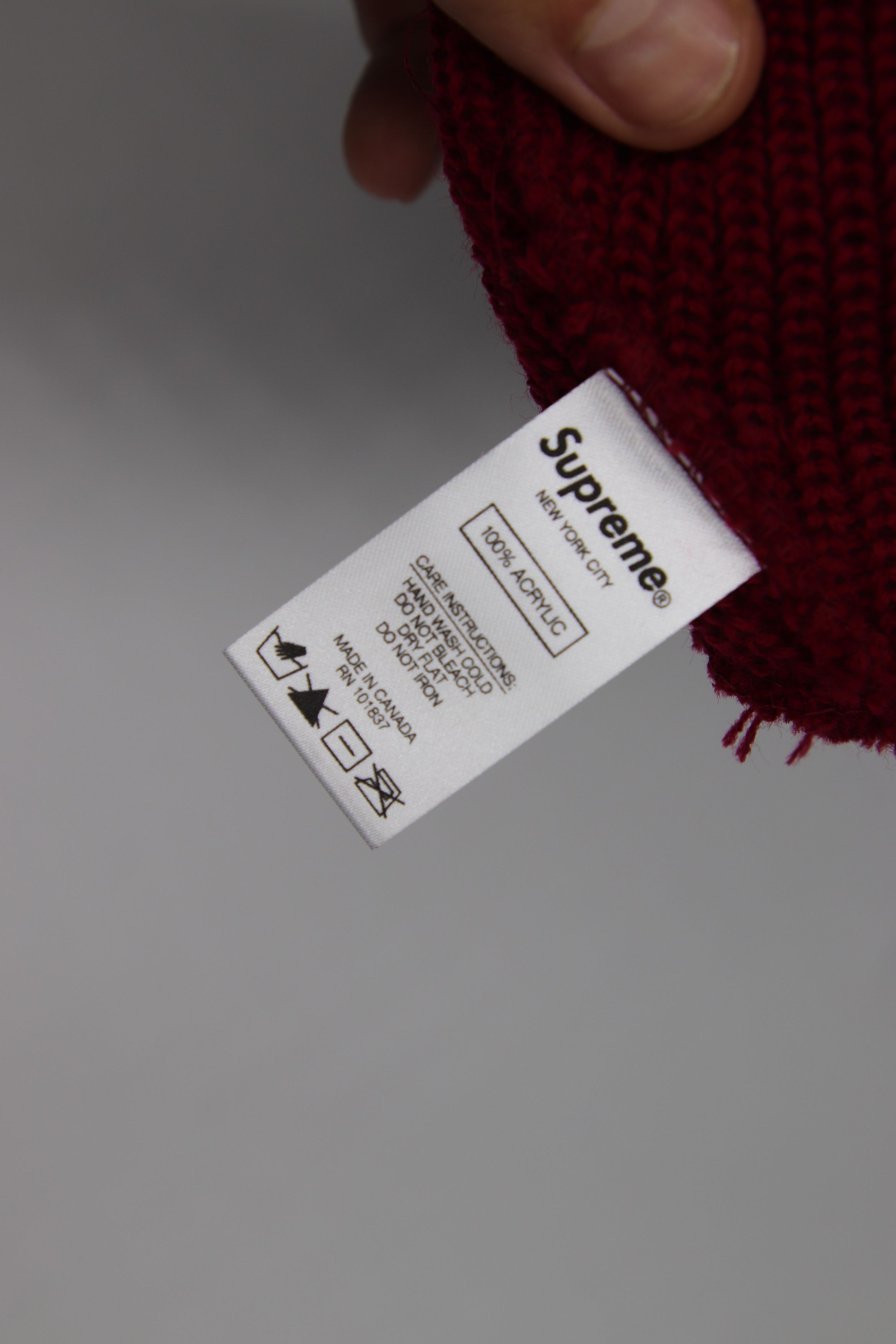 Supreme Supreme Heather Loose Gauge Beanie Heather Maroon (FW17) Size ONE SIZE - 3 Thumbnail