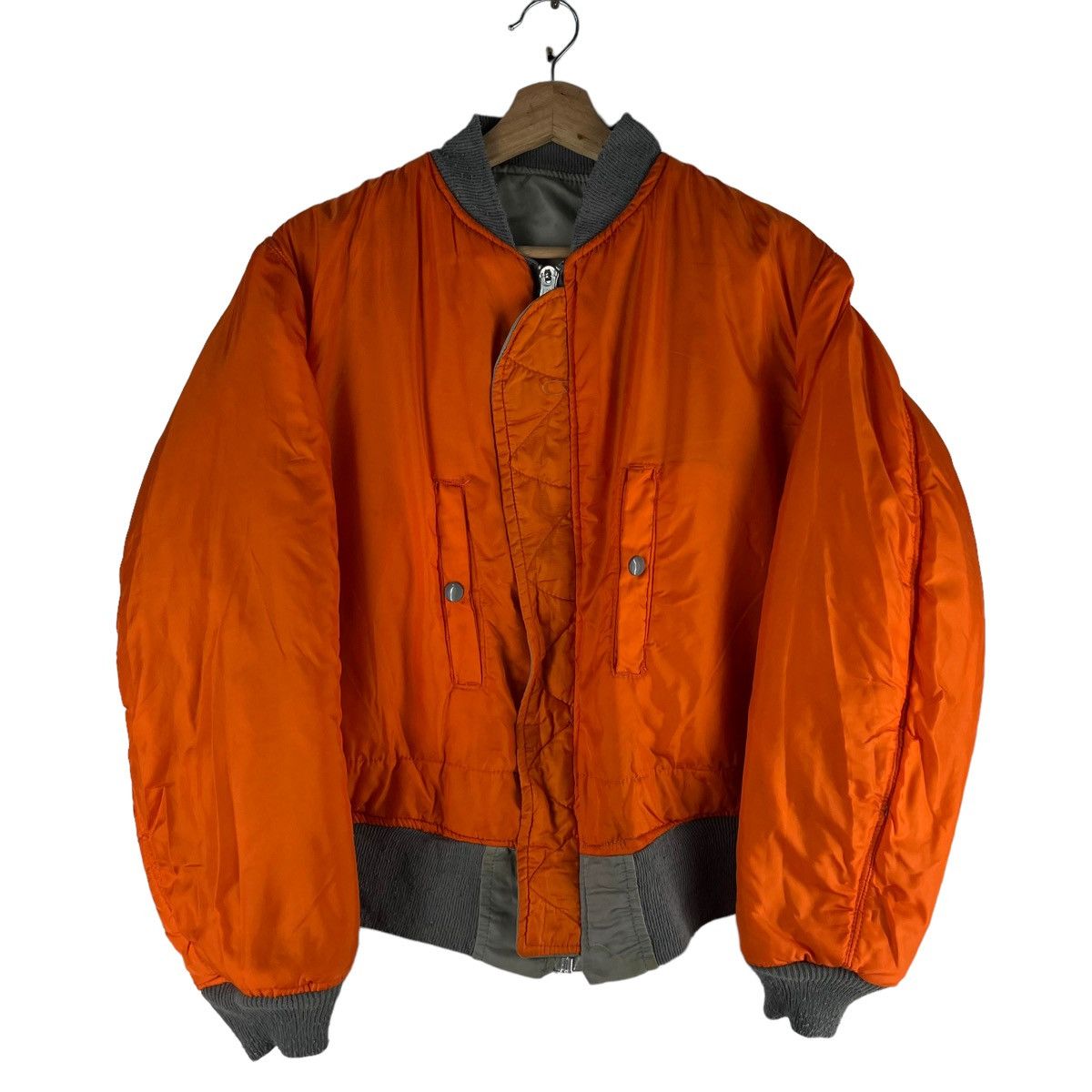 Alpha Industries 🔥VINTAGE FLY MA-1 BOMBER JACKET REVERSIBLE ALPHA INDUSTRIES Size US M / EU 48-50 / 2 - 6 Thumbnail
