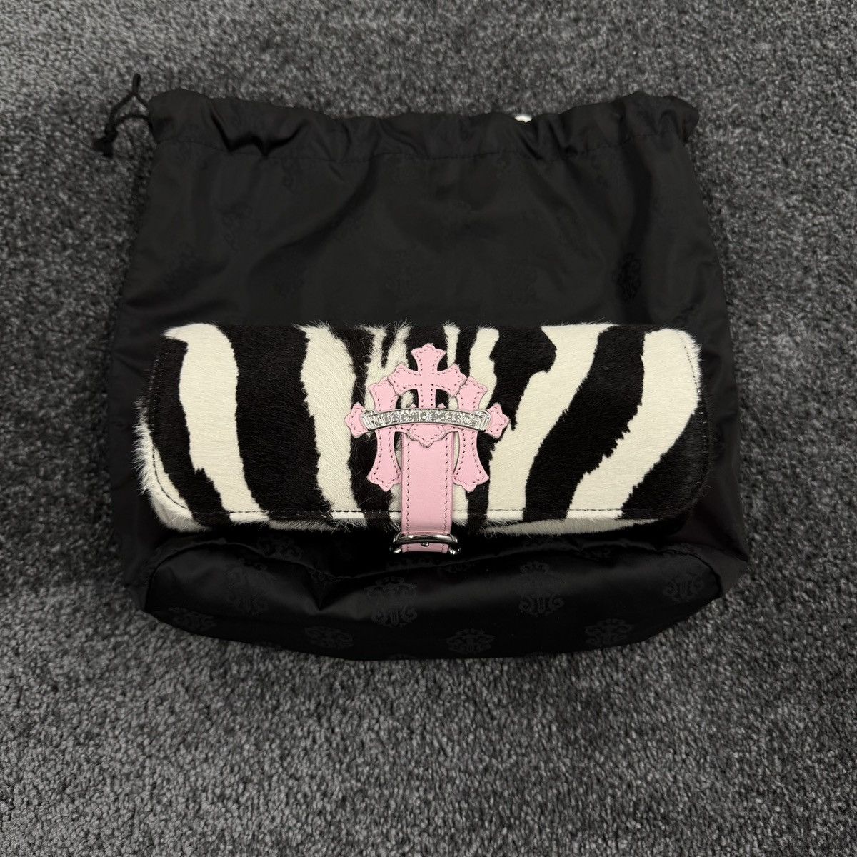 Chrome Hearts Chrome Hearts Black White Zebra Pink Cross Patch Watch Roll Size ONE SIZE - 2 Thumbnail