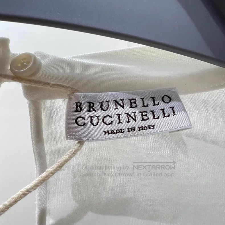 Brunello Cucinelli Brunello Cucinelli Round neck beaded short sleeve Size XS / US 0-2 / IT 36-38 - 3 Thumbnail