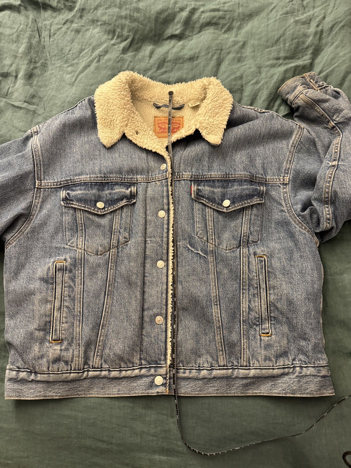 Levi's Classic Levi’s Sherpa Denim Trucker Jacket | Blue Wash Size US L / EU 52-54 / 3 - 8 Thumbnail