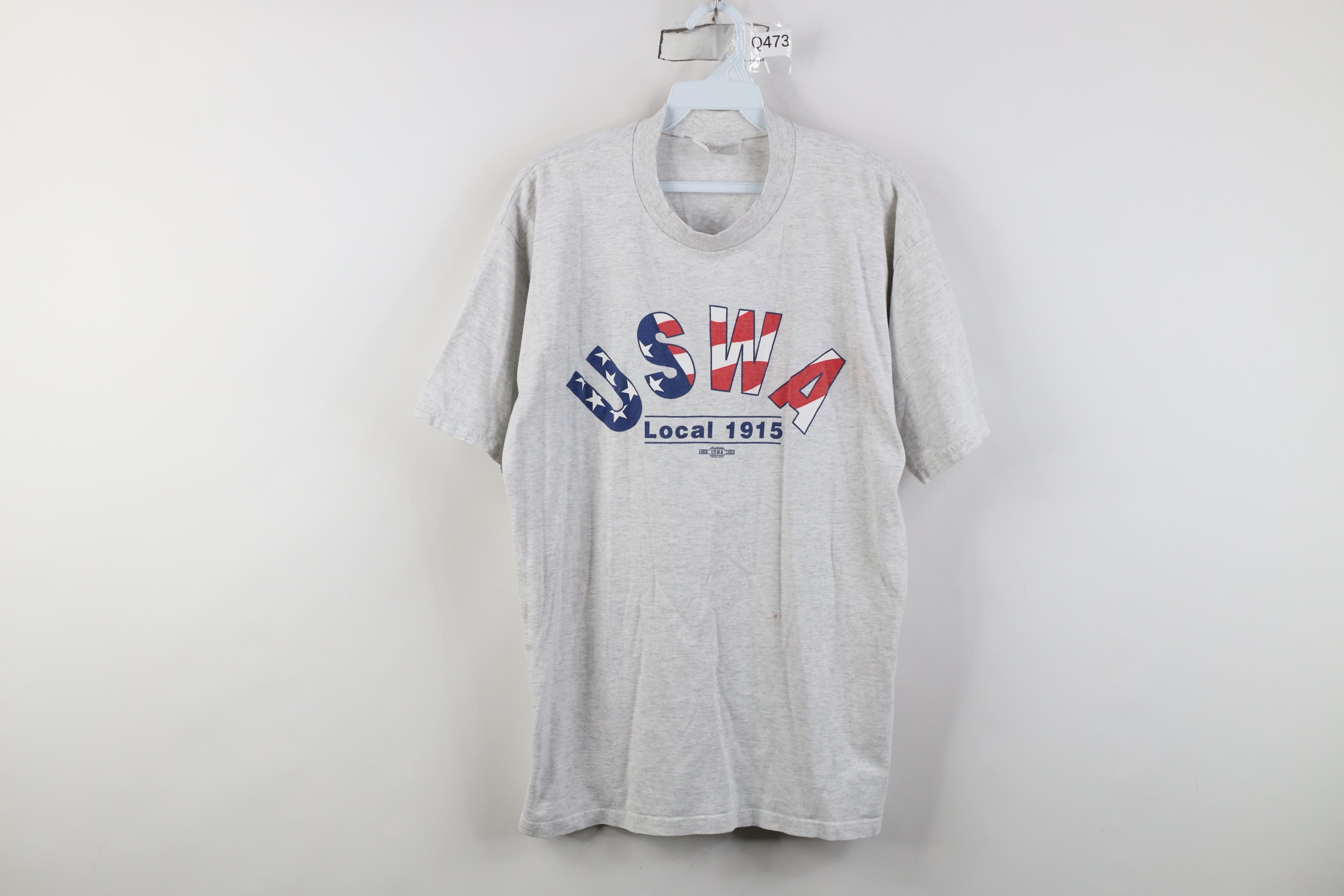 Vintage Vintage 90s Union United Steelworkers of America T-Shirt Size US L / EU 52-54 / 3 - 1 Thumbnail
