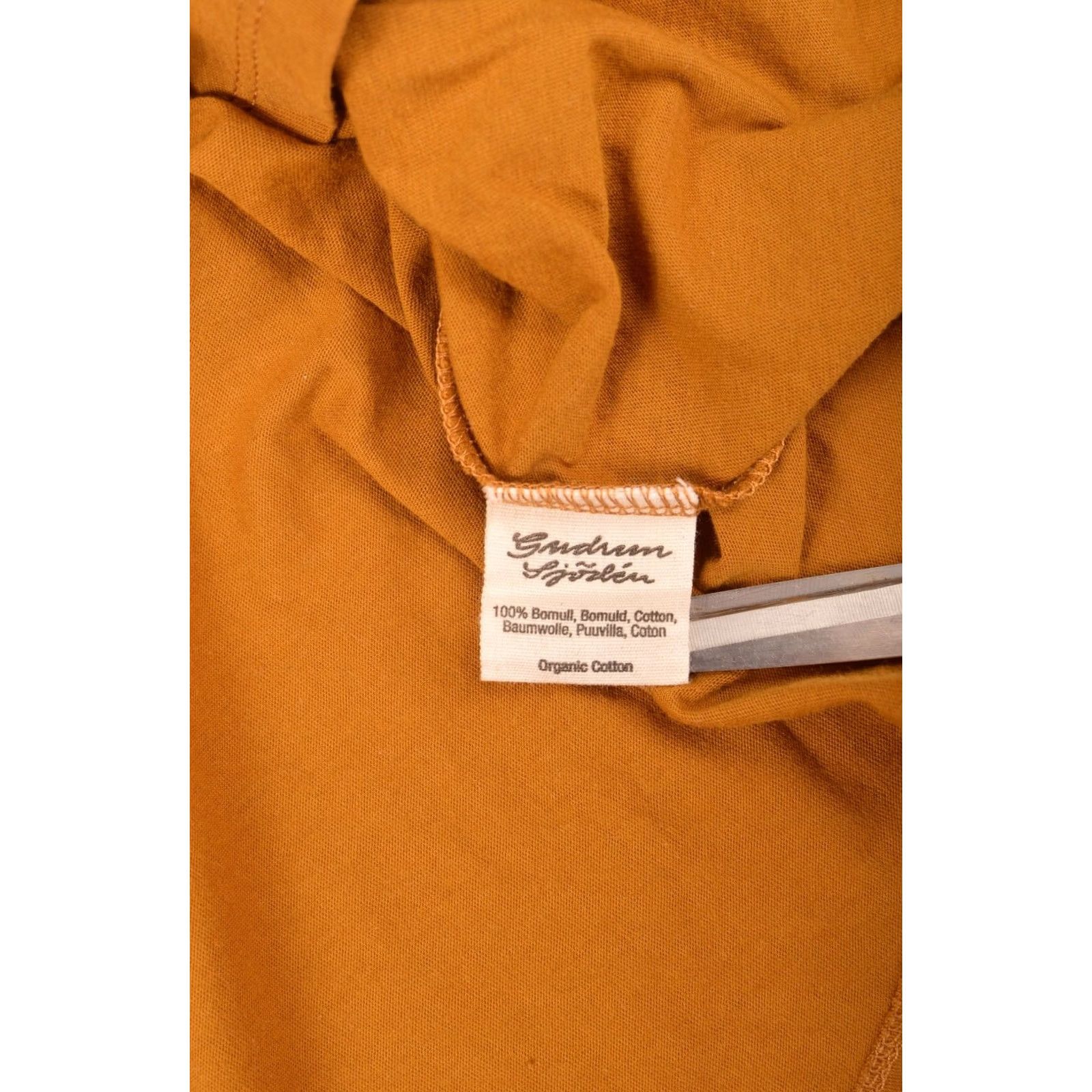 Vintage Gudrun Sjödén Gold Organic Cotton T-Shirt, Size M, Women, Made in Bulgaria, 100% Organic Cotton, Shirt, Size M, Gold, Gudrun Sjödén Size M / US 6-8 / IT 42-44 - 3 Thumbnail