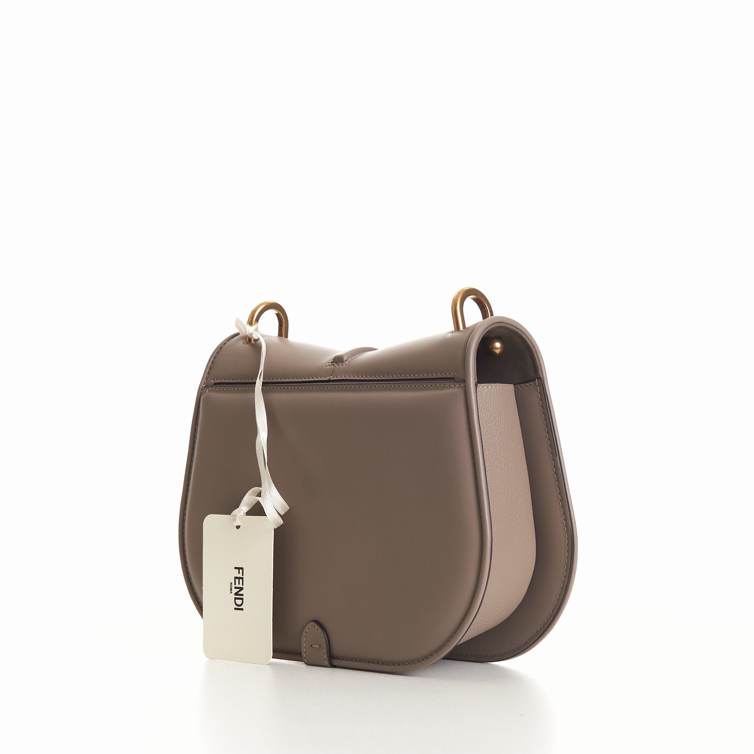 Fendi C’mon Medium Dove-Gray Smooth Full-grain Leather Bag Size ONE SIZE - 8 Thumbnail