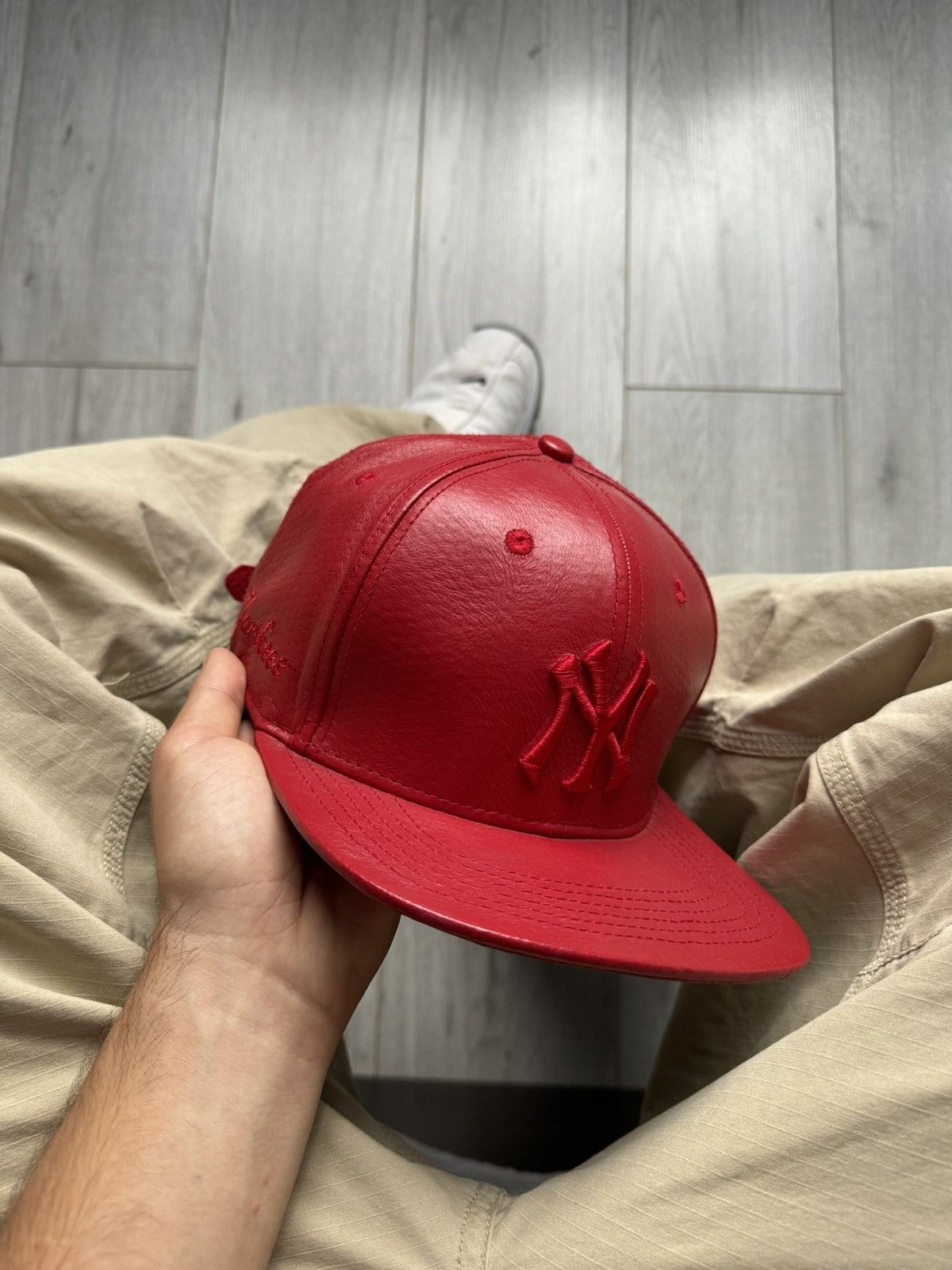 Genuine Leather × New York Yankees × Pro Standard Vintage Real Leather Cap New York Yankees Pro Standard Size 34 - 1 Thumbnail