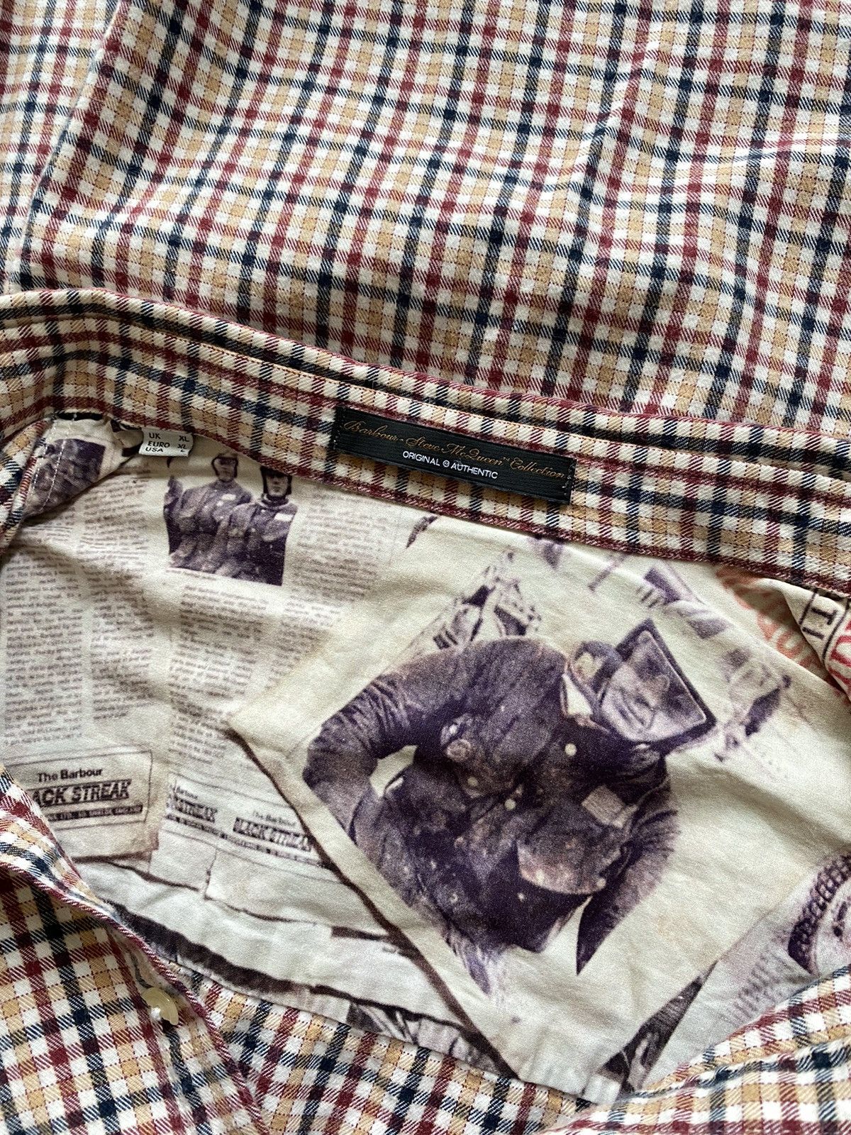 Barbour × Vintage Barbour Steve McQueen Plaid legend merlot ls check Shirt Size US XL / EU 56 / 4 - 2 Thumbnail