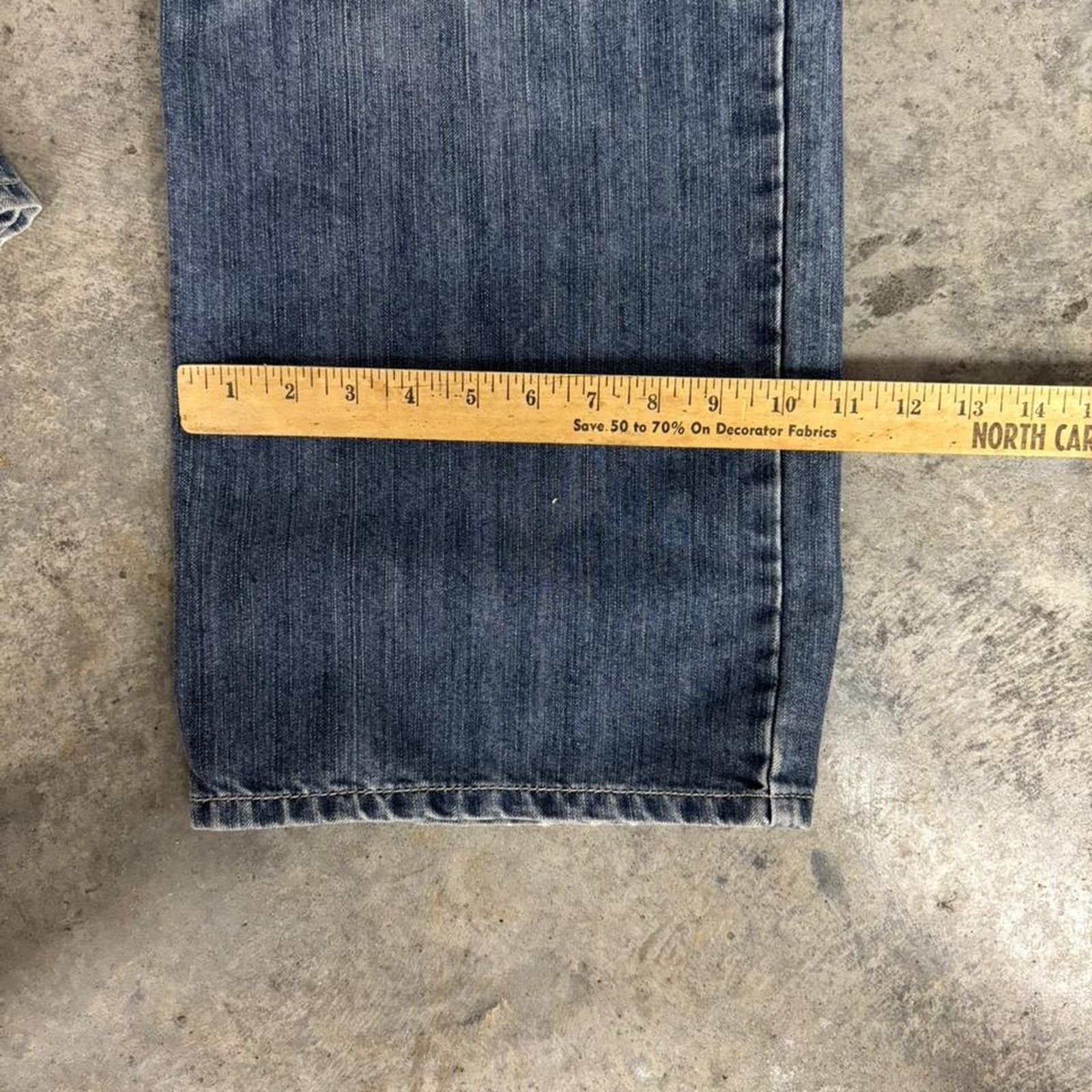 Vintage 2000s Baggy Embroidered Grunge Faded Jeans Size US 44 / EU 60 - 8 Thumbnail