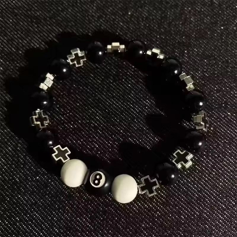 Jewelry Billiard Cross Bead Bracelet Size ONE SIZE - 1 Thumbnail