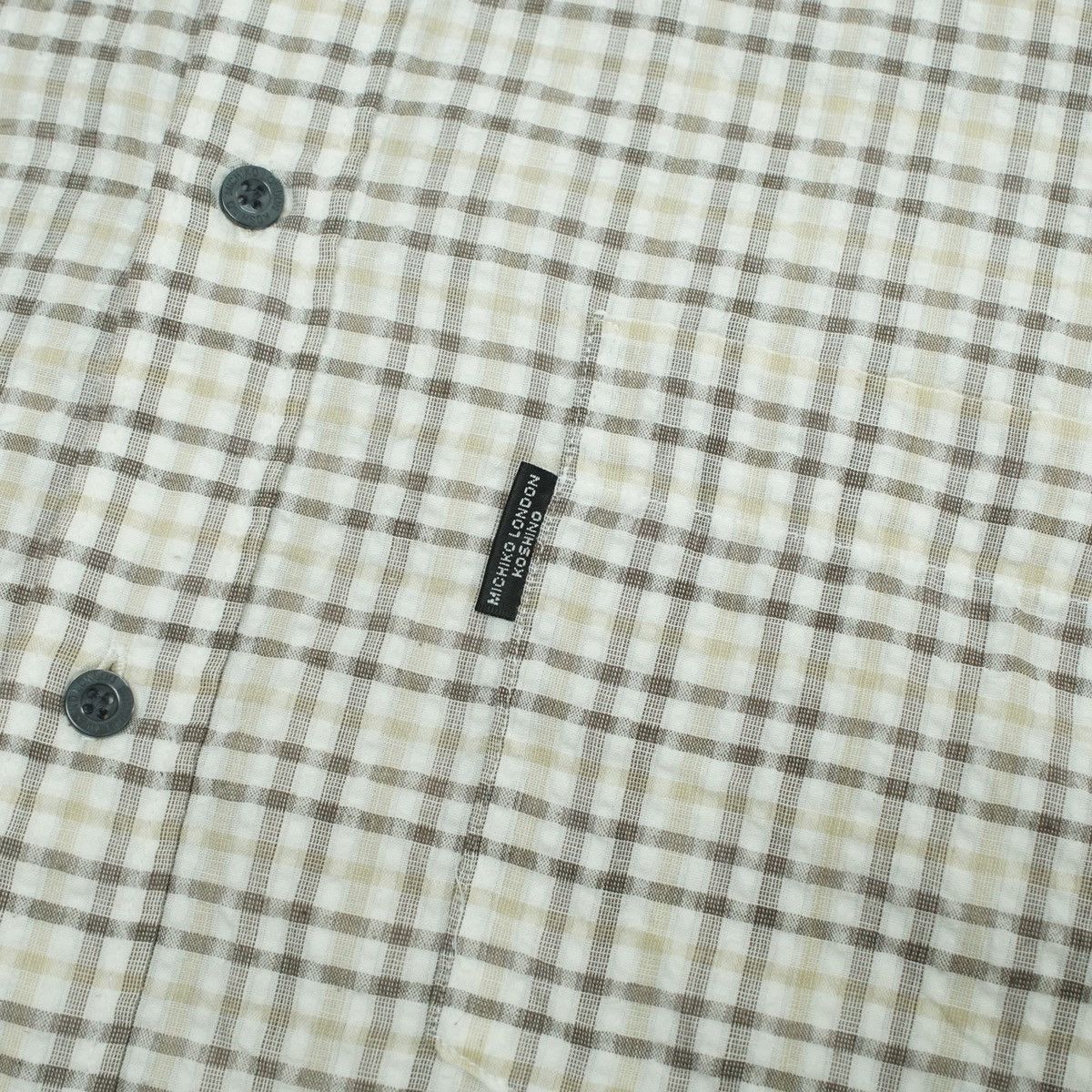 Michiko Koshino London *NoTariff Michiko Koshino London Seersucker Plaid Shirt Size US L / EU 52-54 / 3 - 3 Thumbnail
