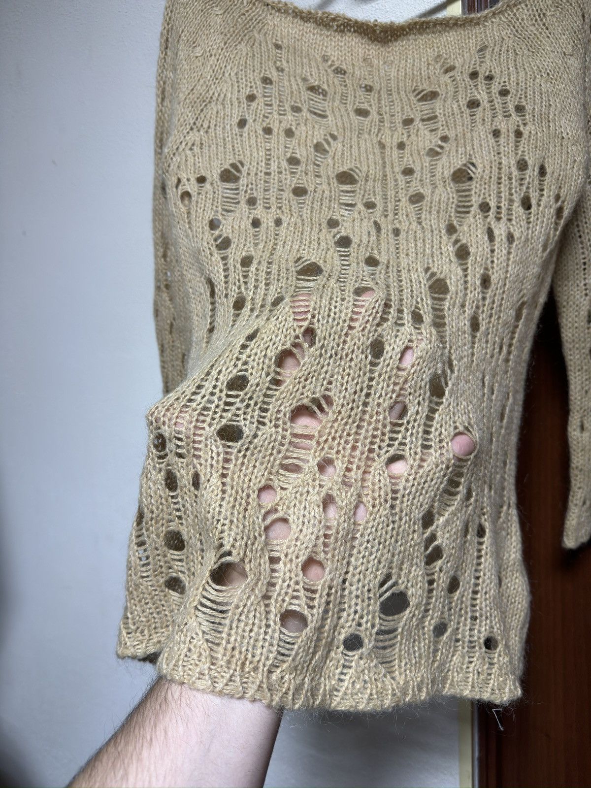Junya Watanabe Vintage Distressed Sweater Size US M / EU 48-50 / 2 - 2 Thumbnail