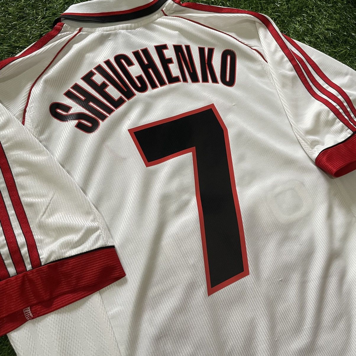 Adidas × Vintage Adidas Ac Milan Away 1998-99 Shevchenko #3 Soccer Jersey Size US L / EU 52-54 / 3 - 11 Thumbnail