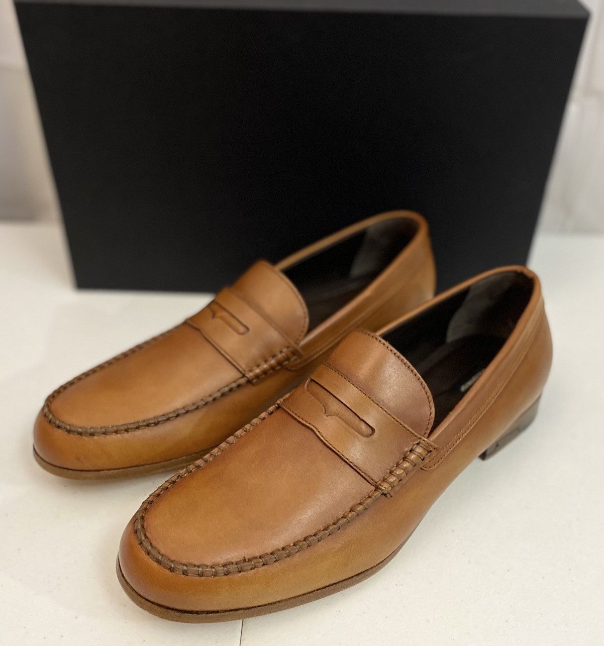 Dsquared2 Dsquared2 🇮🇹 Brown Leather Handmade Penny Loafer 12 NEW Size US 12 / EU 45 - 14 Thumbnail