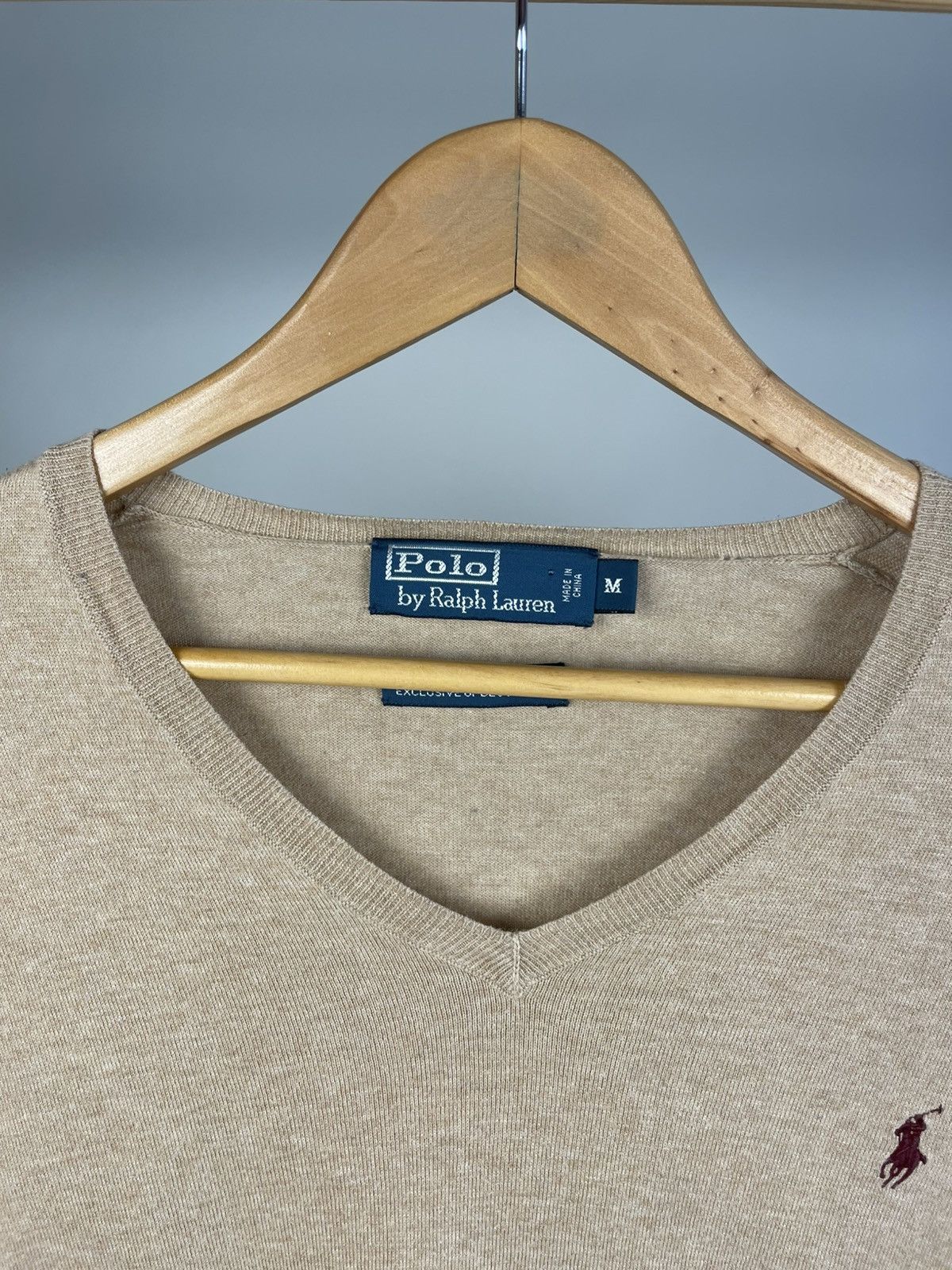 Designer × Polo Ralph Lauren × Vintage Polo Ralph Lauren cotton v neck sweater size M Size US M / EU 48-50 / 2 - 3 Thumbnail