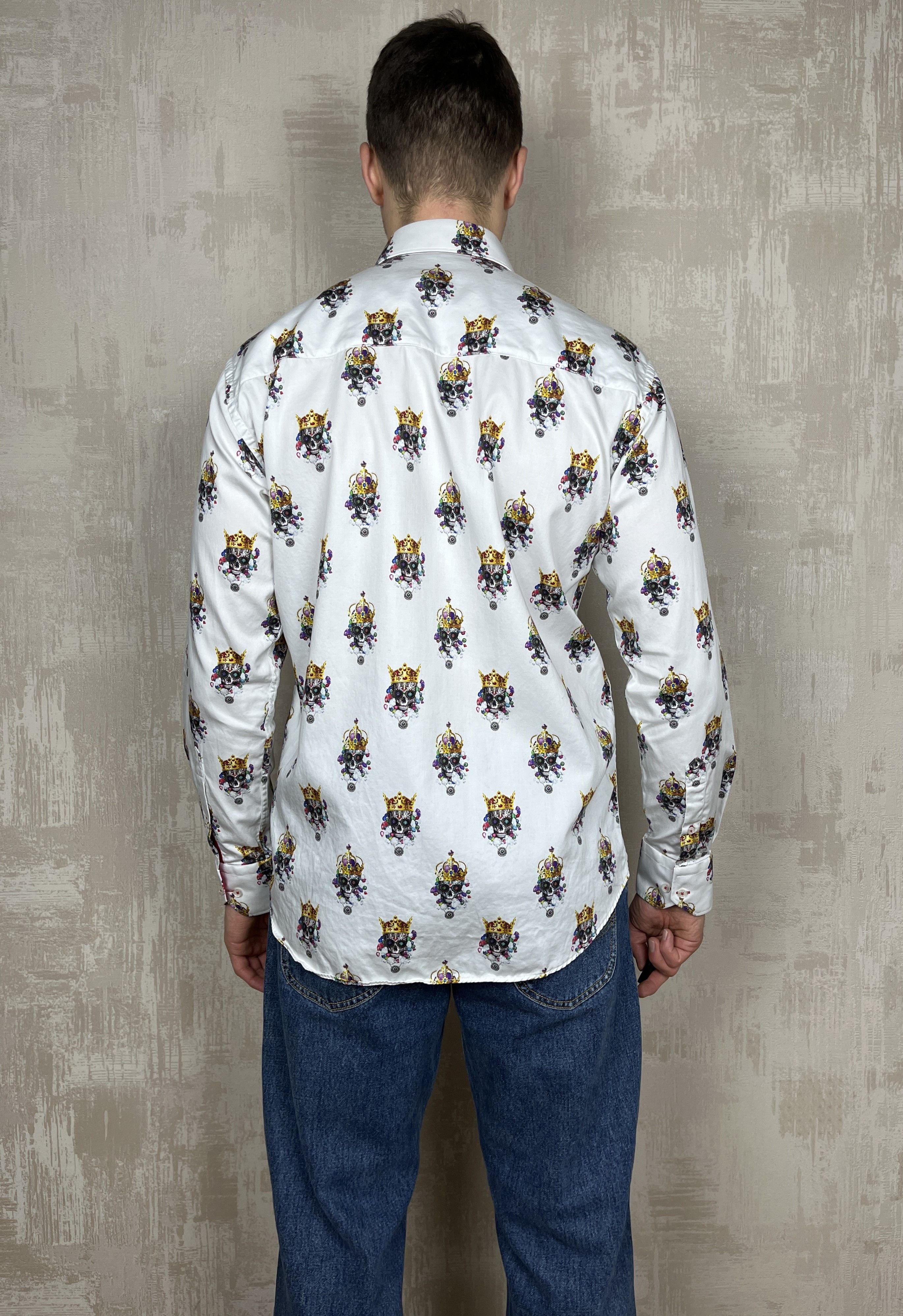Other Claudio Lugli Skulls King Long Sleeve Shirt Size US XL / EU 56 / 4 - 10 Thumbnail