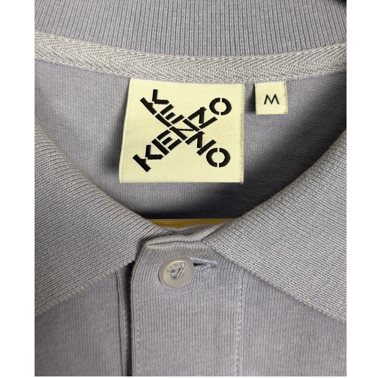 Kenzo Kenzo Cross Logo Light Purple Men's Polo Shirt Preppy Size M Size US M / EU 48-50 / 2 - 4 Thumbnail