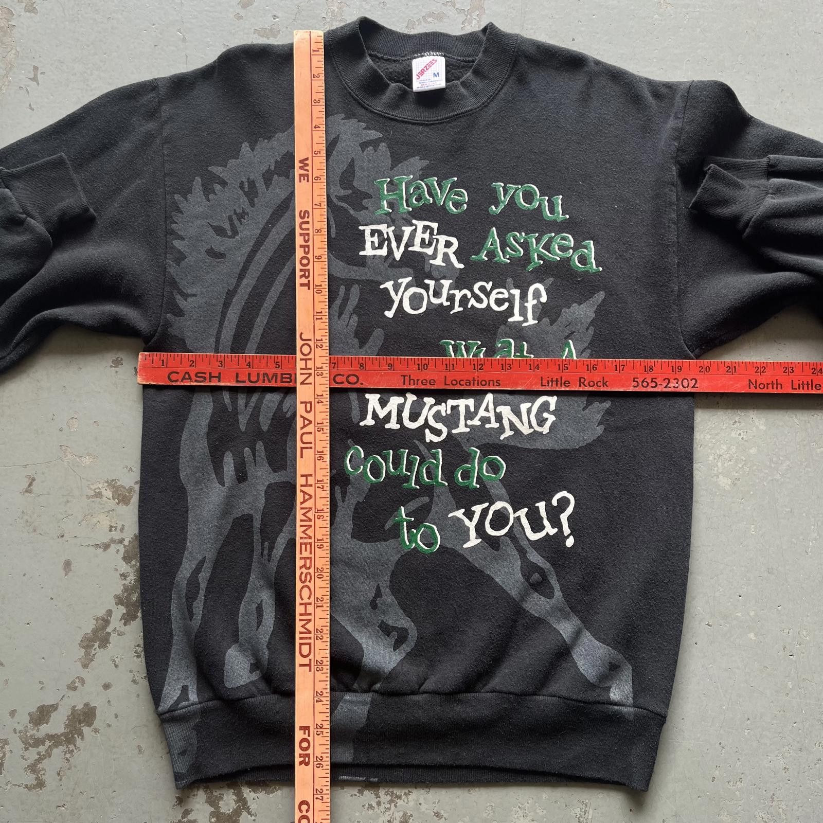 Mustang × Vintage Vintage 90s Mustang Sports Car Double Sided Tough Sweatshirt Size US M / EU 48-50 / 2 - 3 Thumbnail