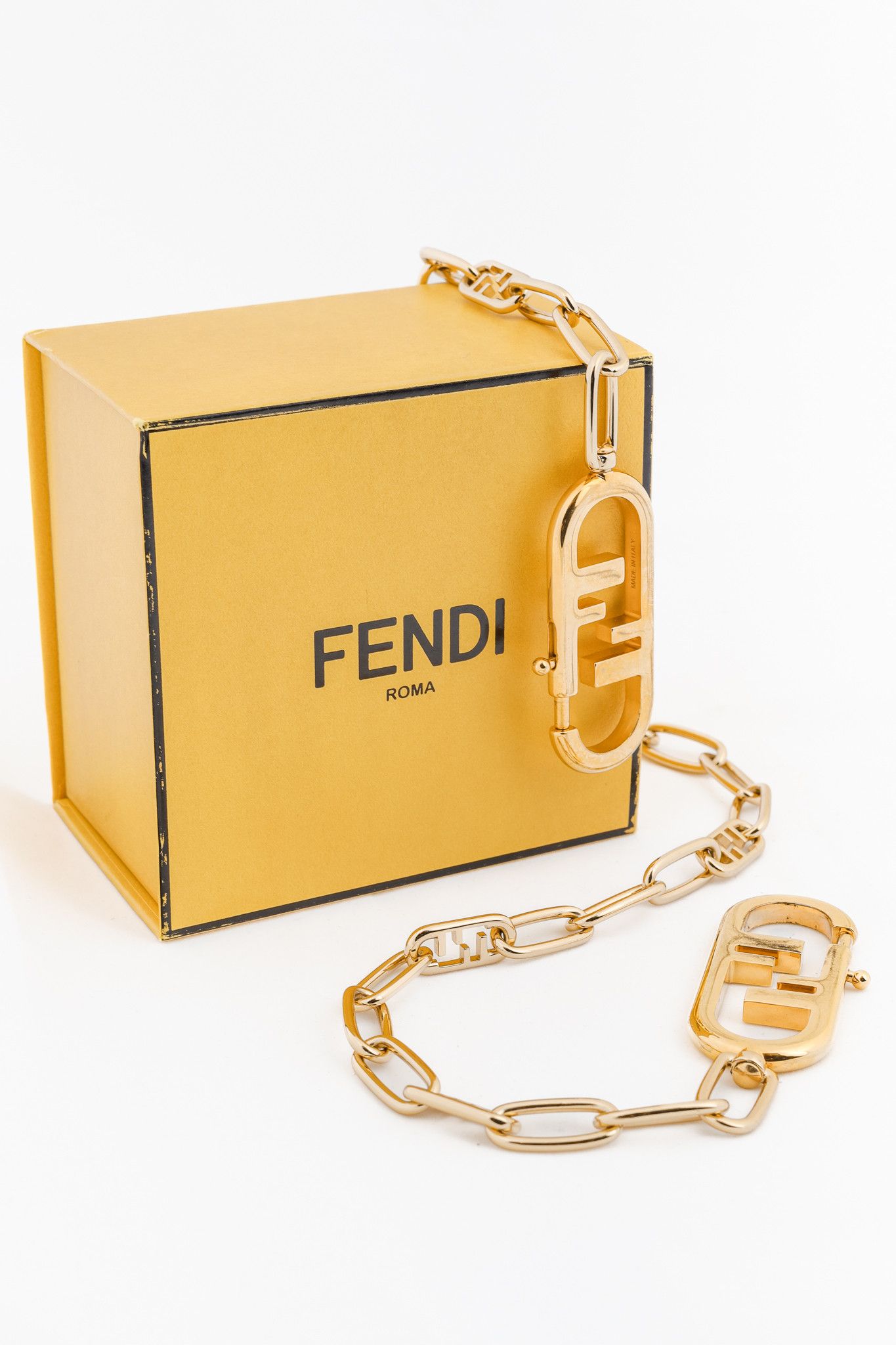 Fendi Fendi Timeless Strap You Gold-Tone FF Chain Shoulder Strap Size ONE SIZE - 6 Thumbnail