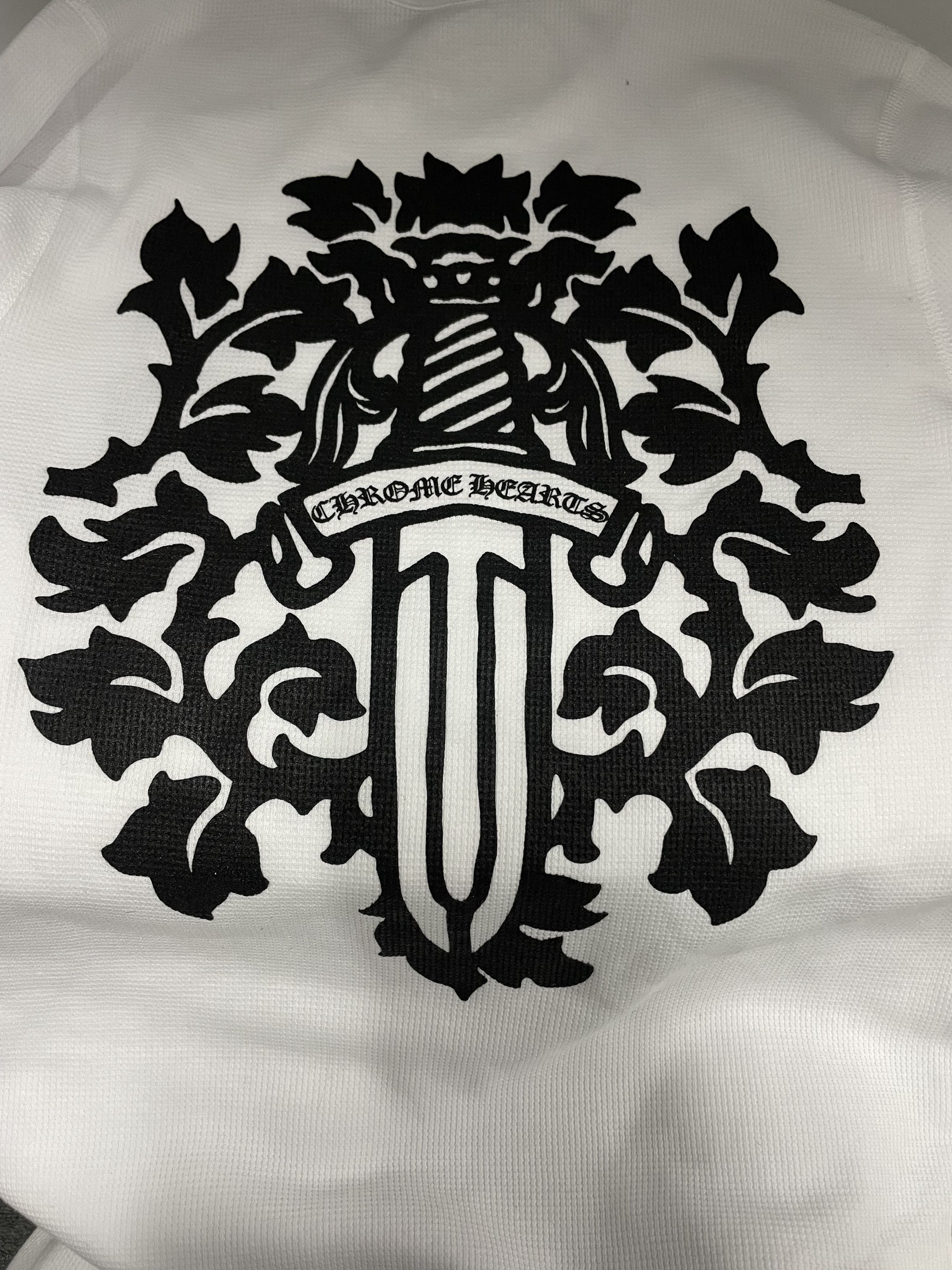 Chrome Hearts Chrome Hearts Dagger Logo White Waffle Long Sleeve Tee Size M / US 6-8 / IT 42-44 - 7 Thumbnail