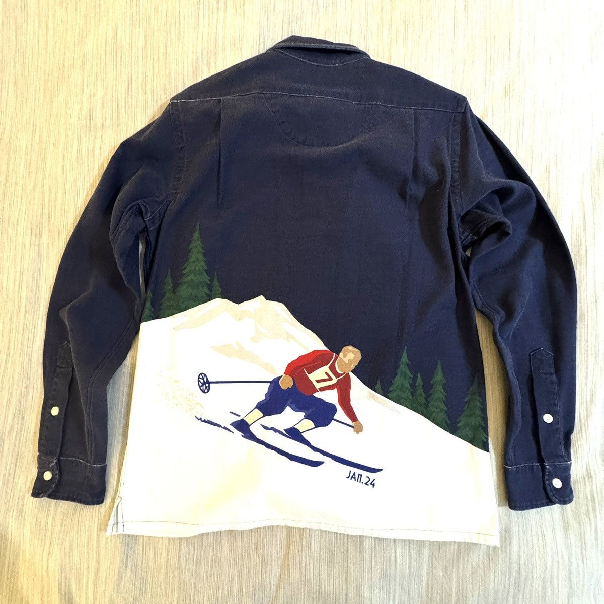 Polo Ralph Lauren Polo Ralph Lauren Classic Fit Ski Print Art Camp Shirt Size US L / EU 52-54 / 3 - 5 Thumbnail