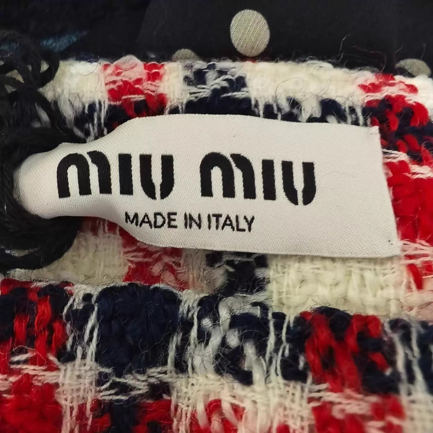Miu Miu MIU MIU women's red checkered logo short skirt size 40 Size 27" / US 4 / IT 40 - 4 Thumbnail