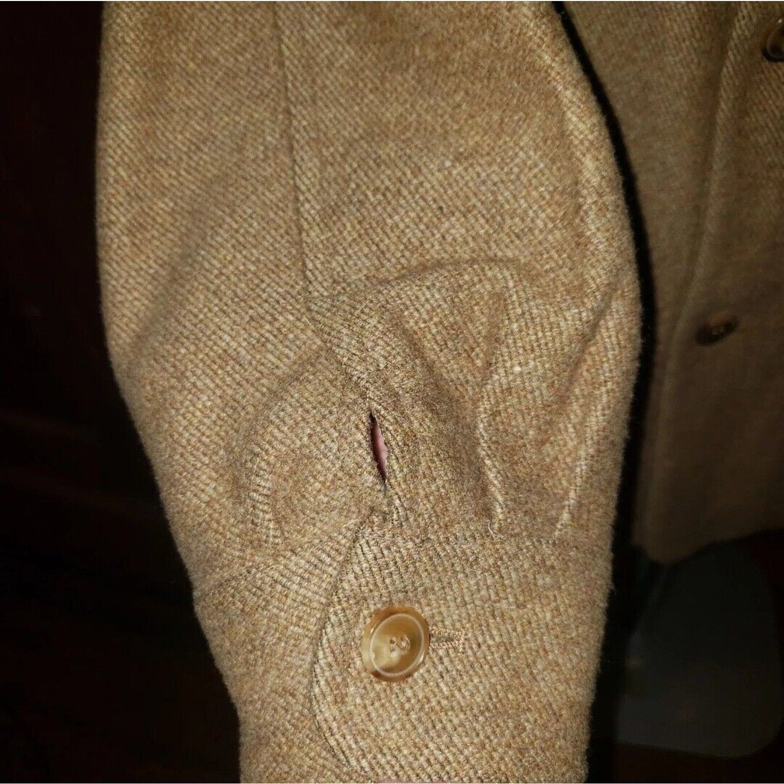 Luciano Barbera Luciano Barbera Wool Blend Jacket Size 52 In Solid Beige Size US L / EU 52-54 / 3 - 2 Thumbnail