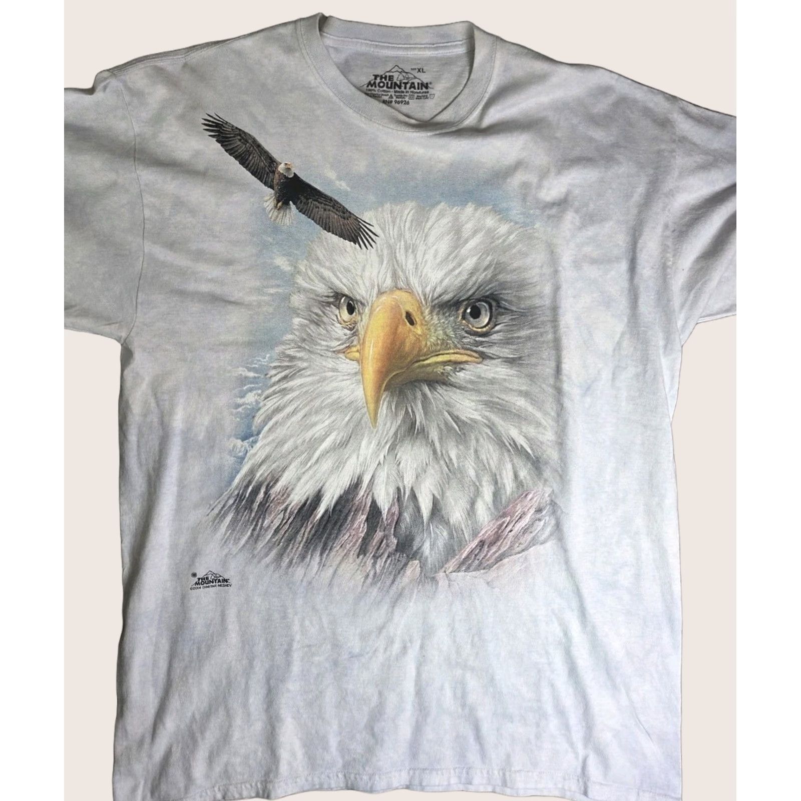 The Mountain The Mountain Eagle Graphic T-Shirt Mens XL Blue Tie Dye USA Patriotic Tee Size US XL / EU 56 / 4 - 1 Thumbnail