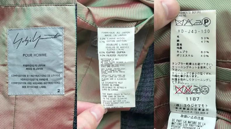 Yohji Yamamoto Yohji Yamamoto Yohji Yamamoto Plaid Long Coat for Men Size US S / EU 44-46 / 1 - 8 Thumbnail