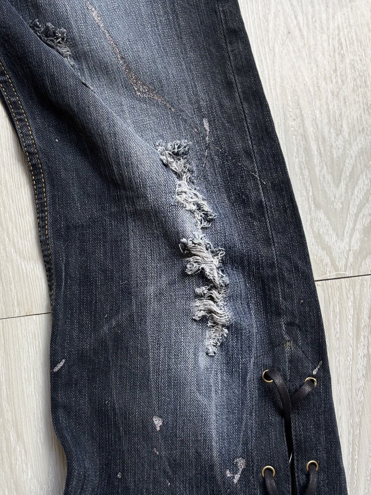 Japanese Brand VERTGARMENTS lace up flare jeans Size US 28 / EU 44 - 3 Thumbnail