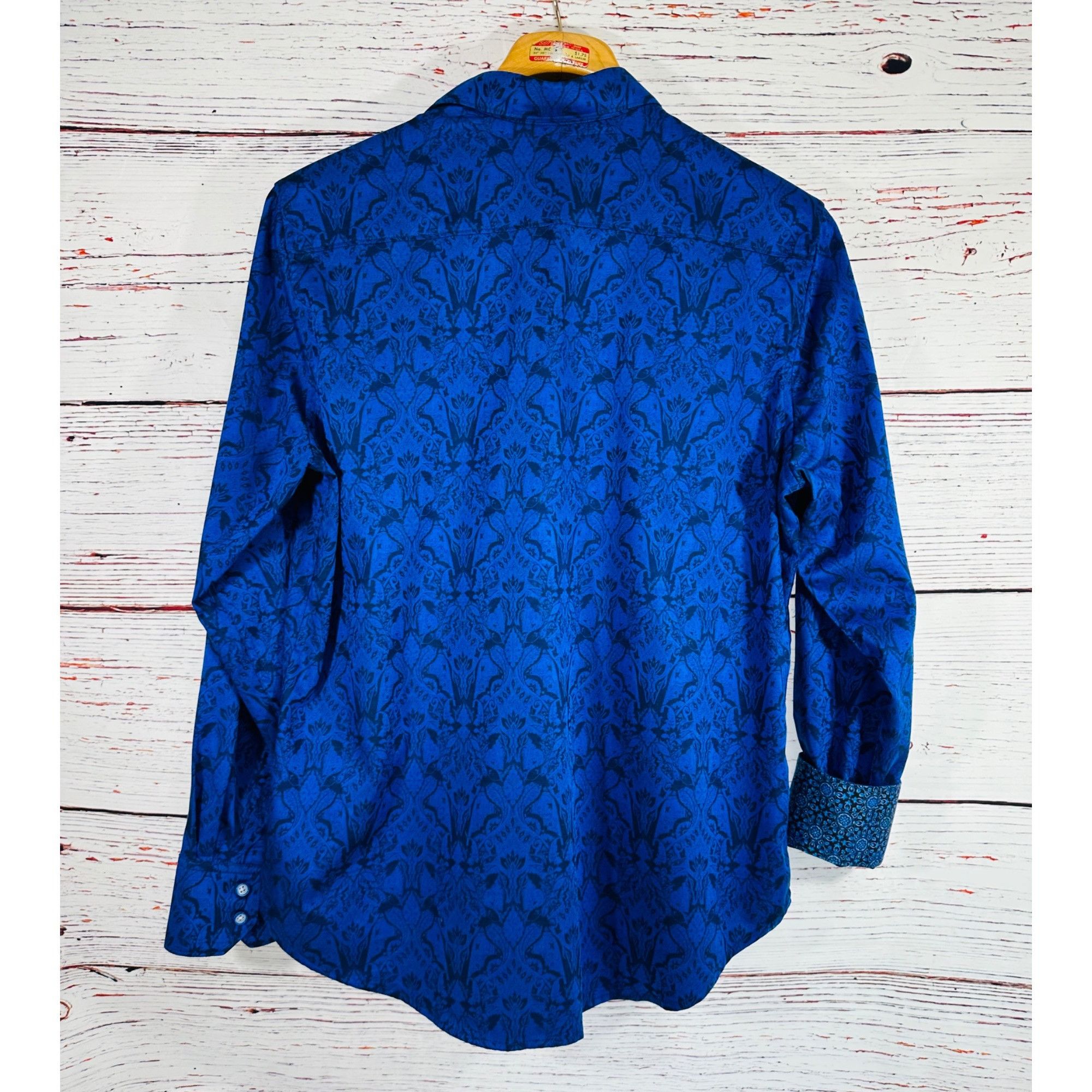 Robert Graham Robert Graham Highland Stretch Mens Jacquard Bright Blue Lon Size US L / EU 52-54 / 3 - 12 Thumbnail