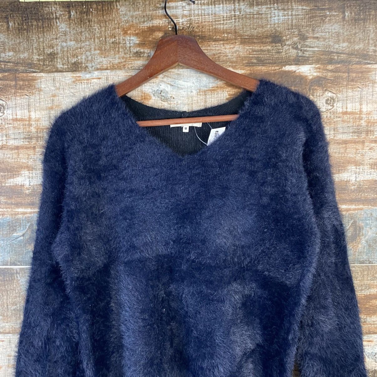 Global Work DL Global Work Fur shaggy mohair Black Knitwear #C1058 Size M / US 6-8 / IT 42-44 - 5 Thumbnail