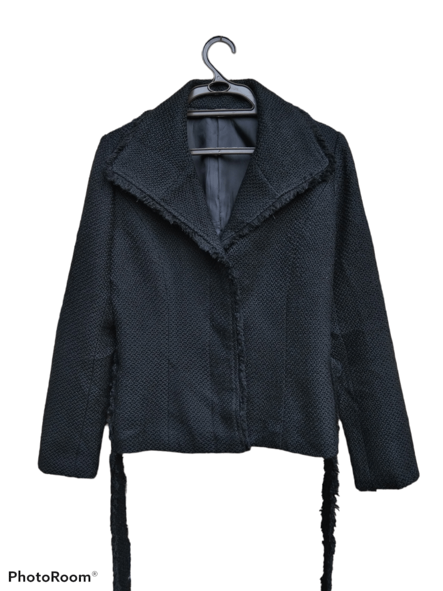 Japanese Brand AW WOMEN'S BLACK TEXTURED JACKET Size XS / US 0-2 / IT 36-38 - 1 Thumbnail