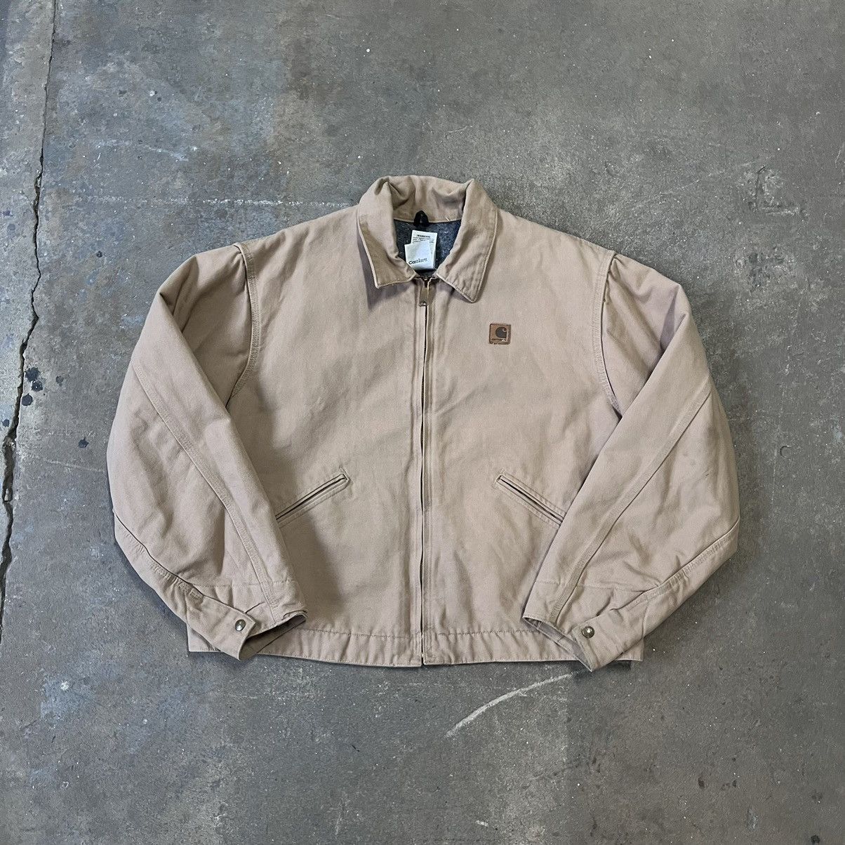 image of Archival Clothing x Carhartt Vintage 1990S Carhartt Detroit Cropped Fit Work Jacket in Khaki Canvas