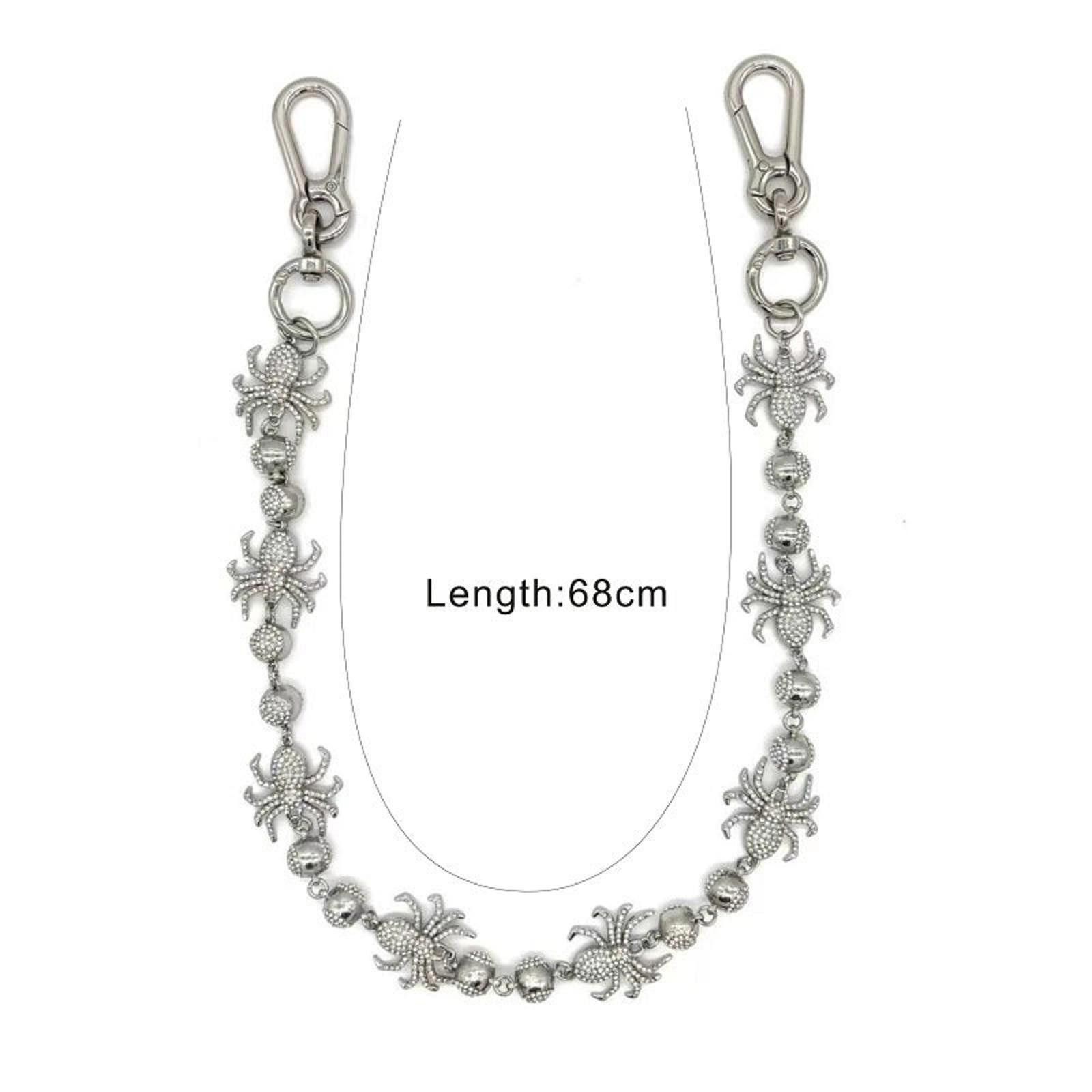 Jewelry Silver Spider Chain for Men, Punk Style Accessory Chain Size ONE SIZE - 7 Thumbnail