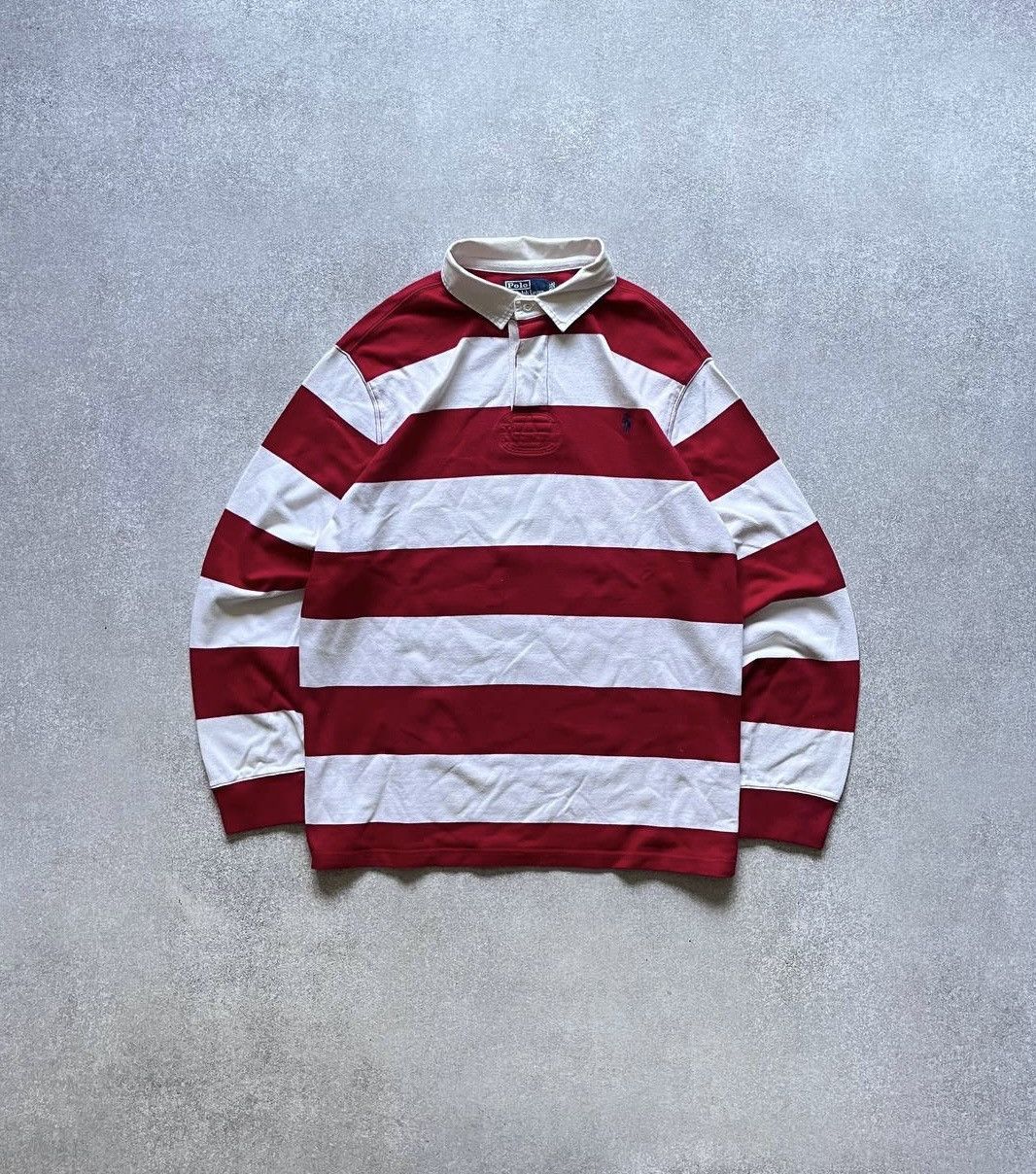 Vintage Polo Ralph Lauren Striped Rugby Shirt Y2K XXL