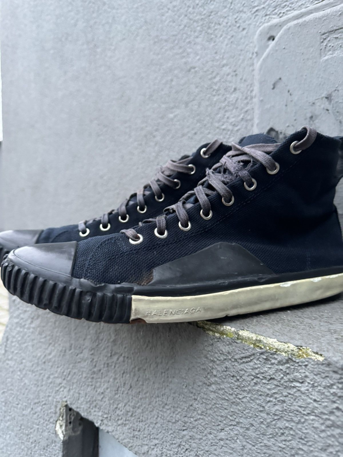 Balenciaga × Vintage Vintage Balenciaga Trainers Canvas Avangard Hihg Top Size US 9.5 / EU 42-43 - 6 Thumbnail