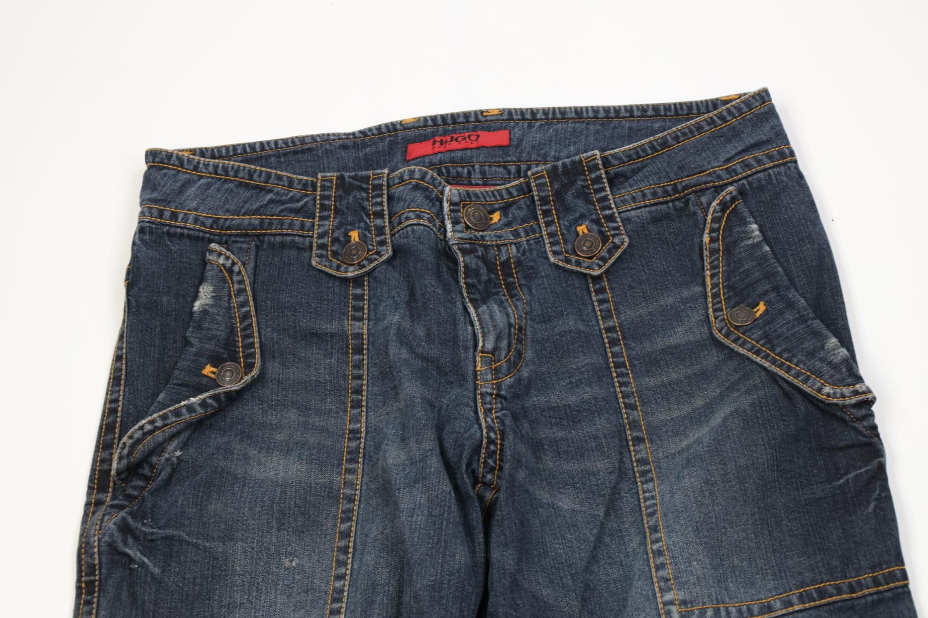 Hugo Boss Vintage Y2K Hugo Boss Baggy Wide Leg Cargo Denim Jeans Size US 32 / EU 48 - 2 Thumbnail