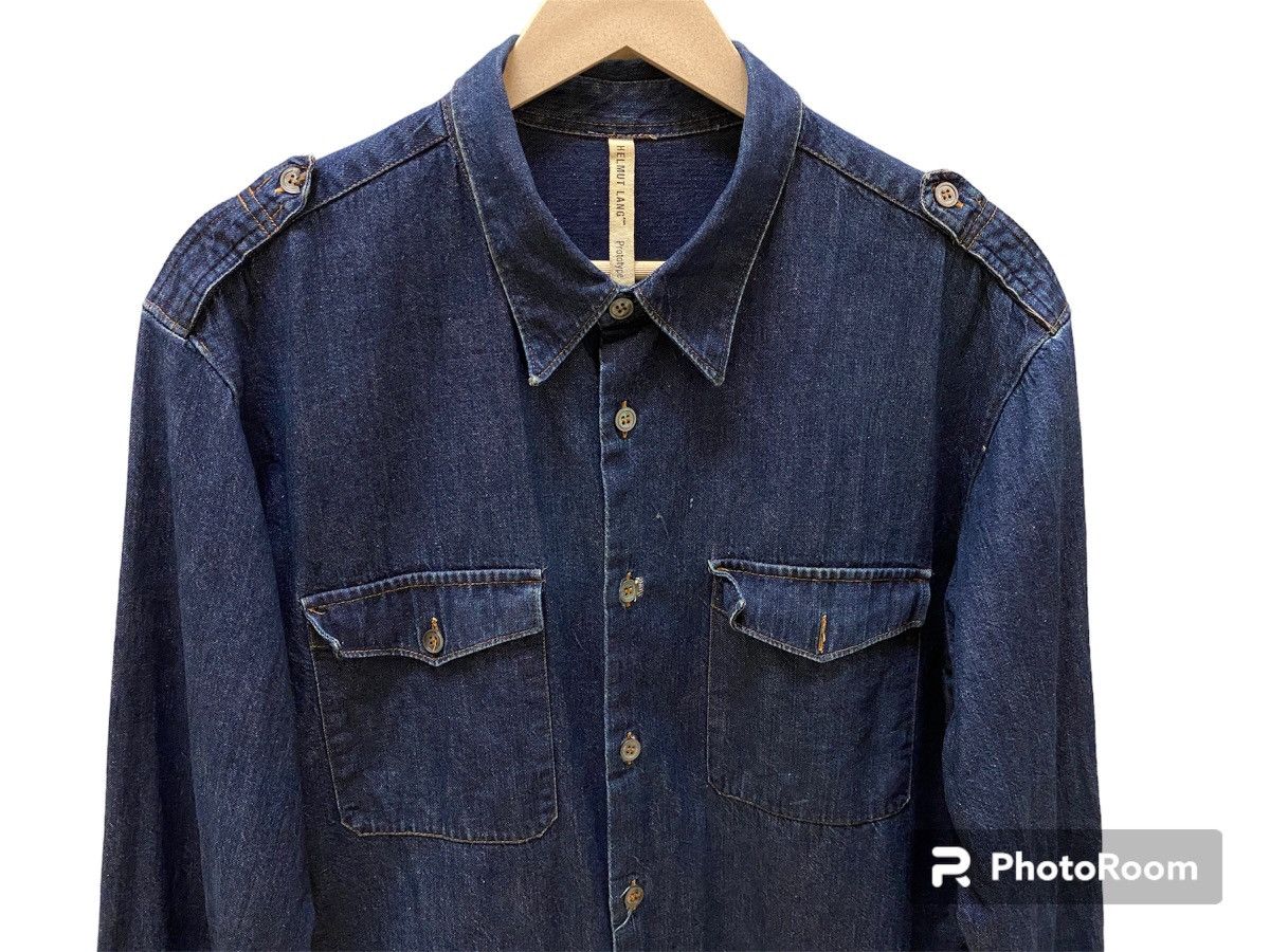 Helmut Lang Vtg SS1997 Helmut Lang Prototype Denim Shirt Size US M / EU 48-50 / 2 - 20 Thumbnail