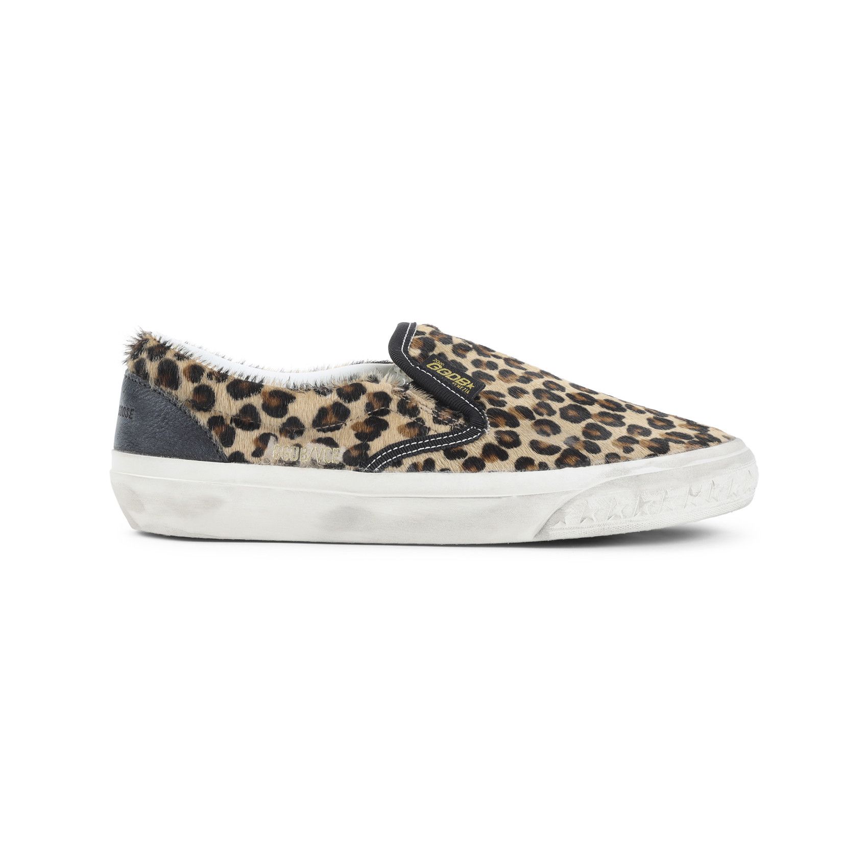 Golden Goose Leopard Slip-On Sneakers