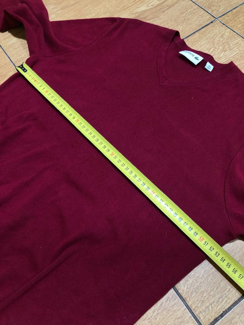 Lacoste VINTAGE LACOSTE V-neck Wool Sweater Size US M / EU 48-50 / 2 - 7 Thumbnail